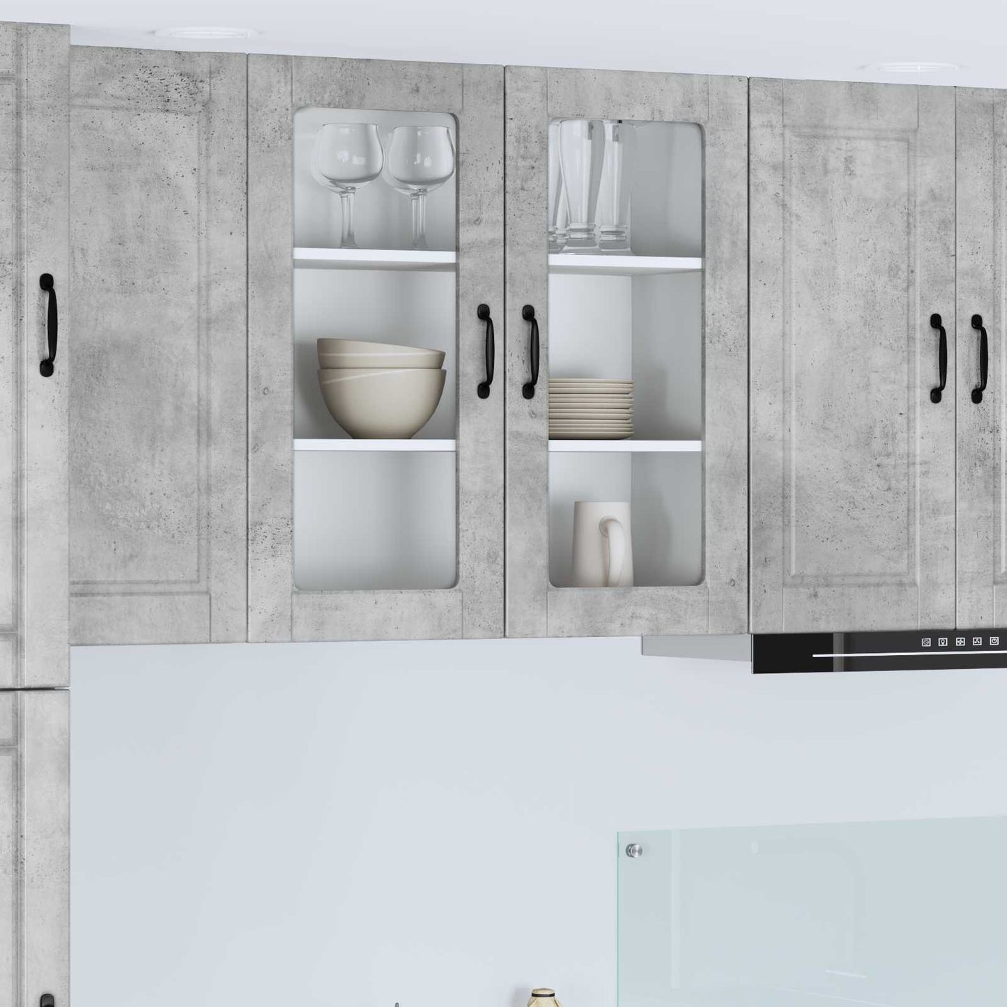 Vaatwasserpaneel Beton Grijs 80 x 31 x 80 cm Bewerkt hout is nu te koop bij PeponiXL, paradijselijk wonen!
