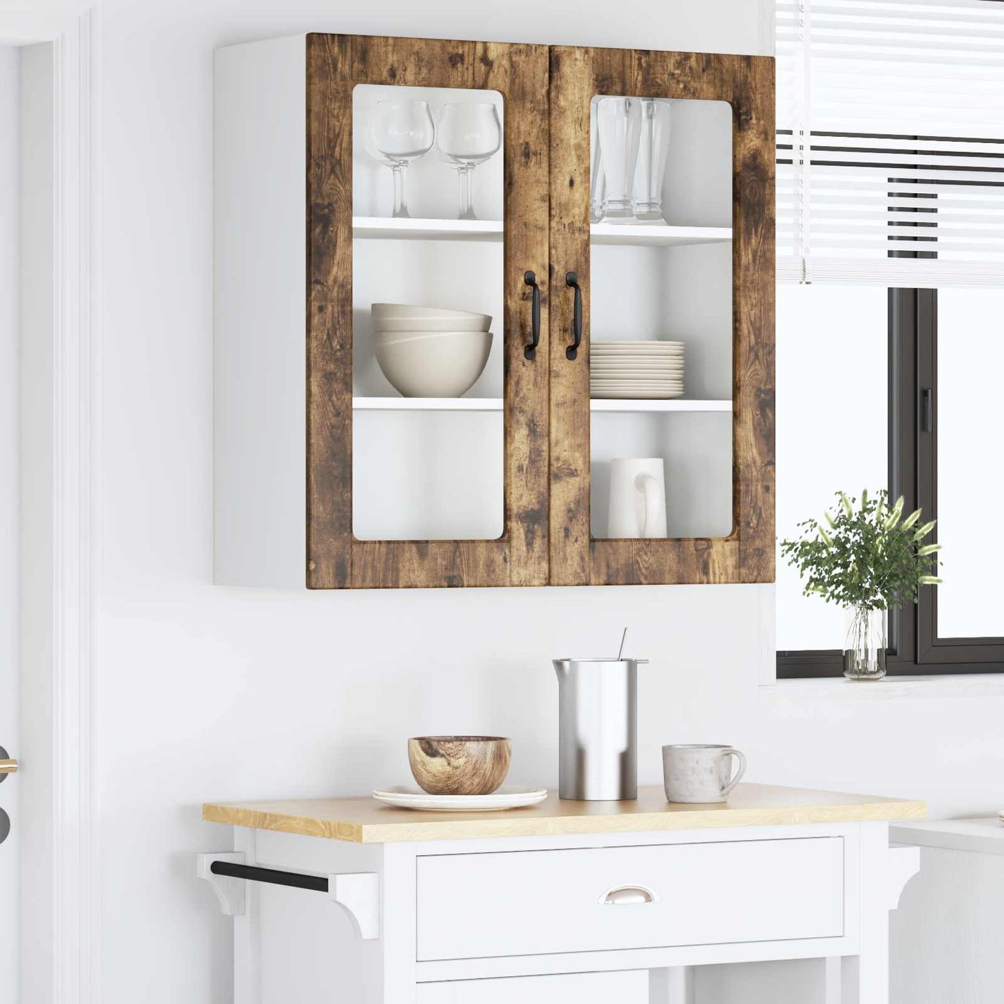 Vaatwasserpaneel Gerookt eiken 80 x 31 x 80 cm Bewerkt hout is nu te koop bij PeponiXL, paradijselijk wonen!