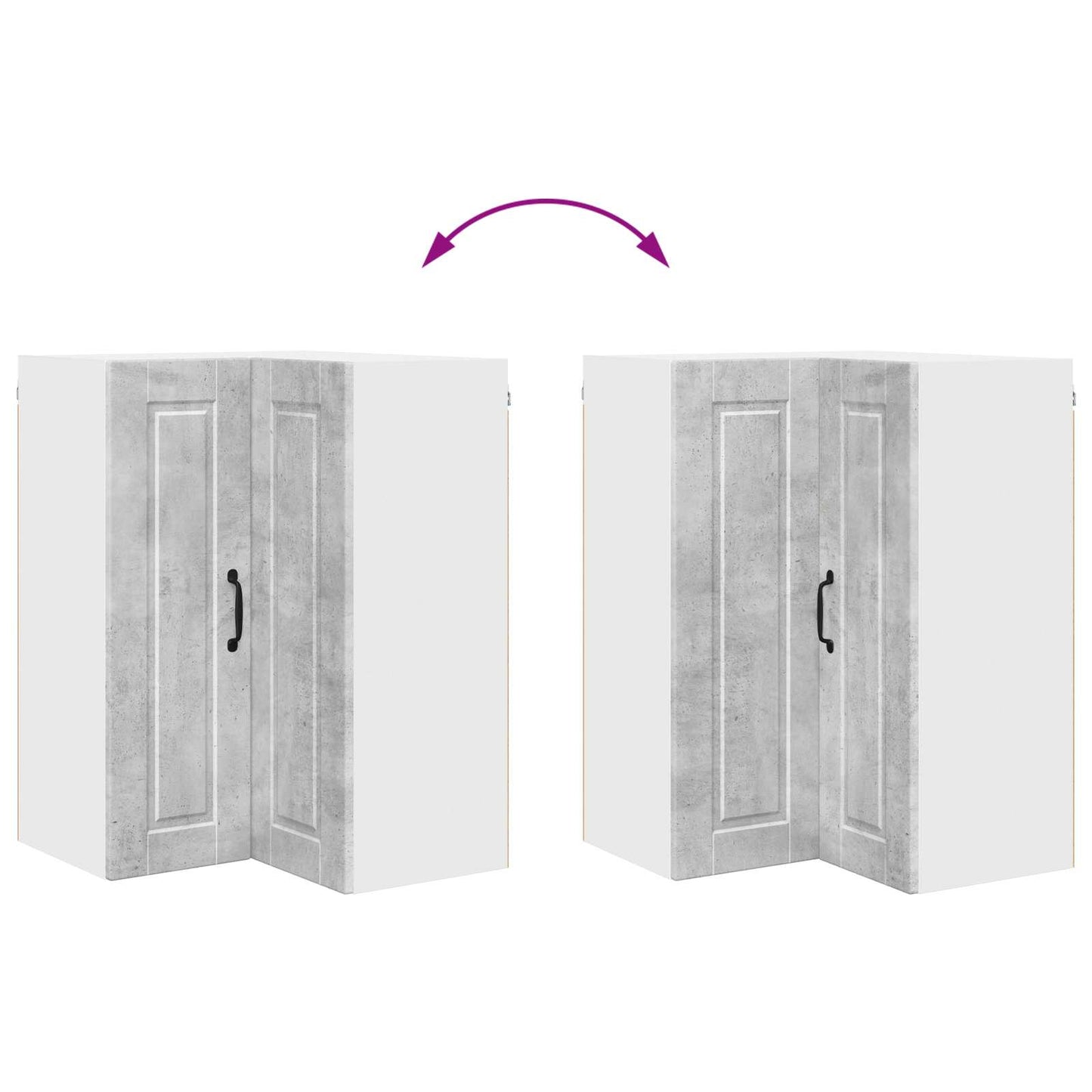 Keukenkast met plank Beton Grijs 57 x 57 x 80 cm Bewerkt hout is nu te koop bij PeponiXL, paradijselijk wonen!