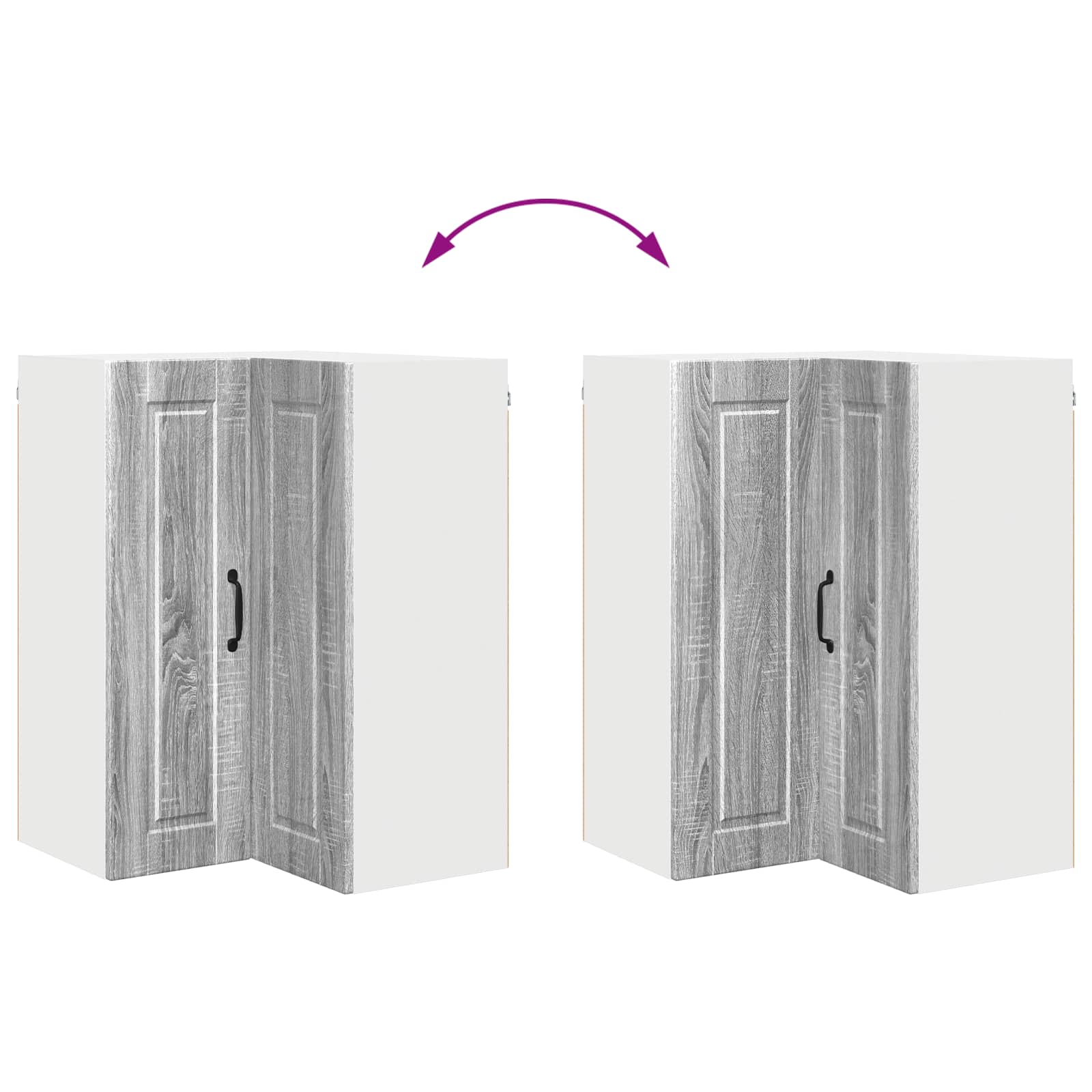 Keukenkast met plank Grijs Sonoma 57 x 57 x 80 cm Bewerkt hout is nu te koop bij PeponiXL, paradijselijk wonen!