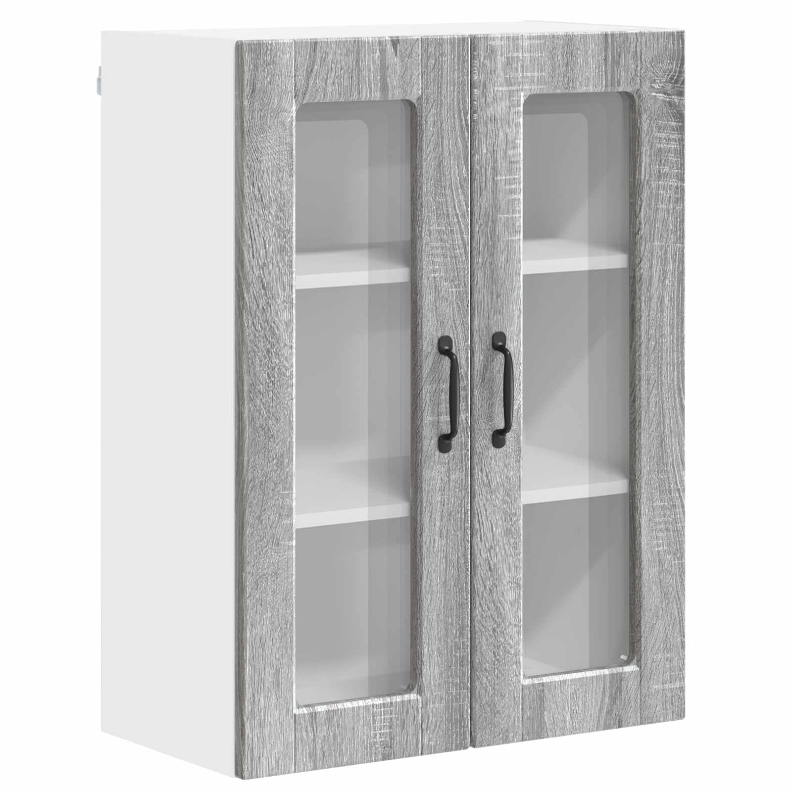 Keukenkast met plank Grijs Sonoma 60 x 31 x 80 cm Bewerkt hout is nu te koop bij PeponiXL, paradijselijk wonen!