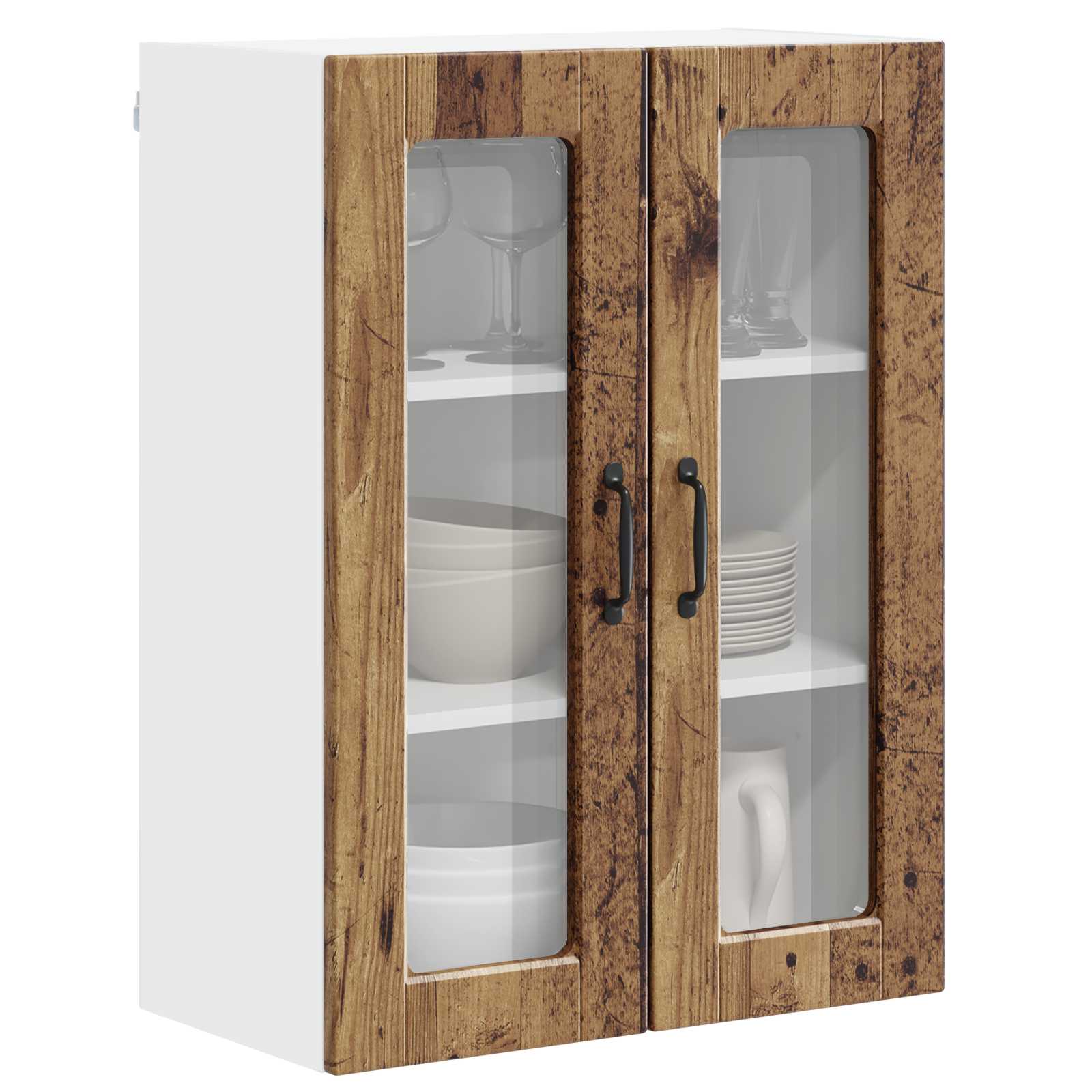 Vaatwasserpaneel met plank Oudhout 60 x 31 x 80 cm Bewerkt hout is nu te koop bij PeponiXL, paradijselijk wonen!