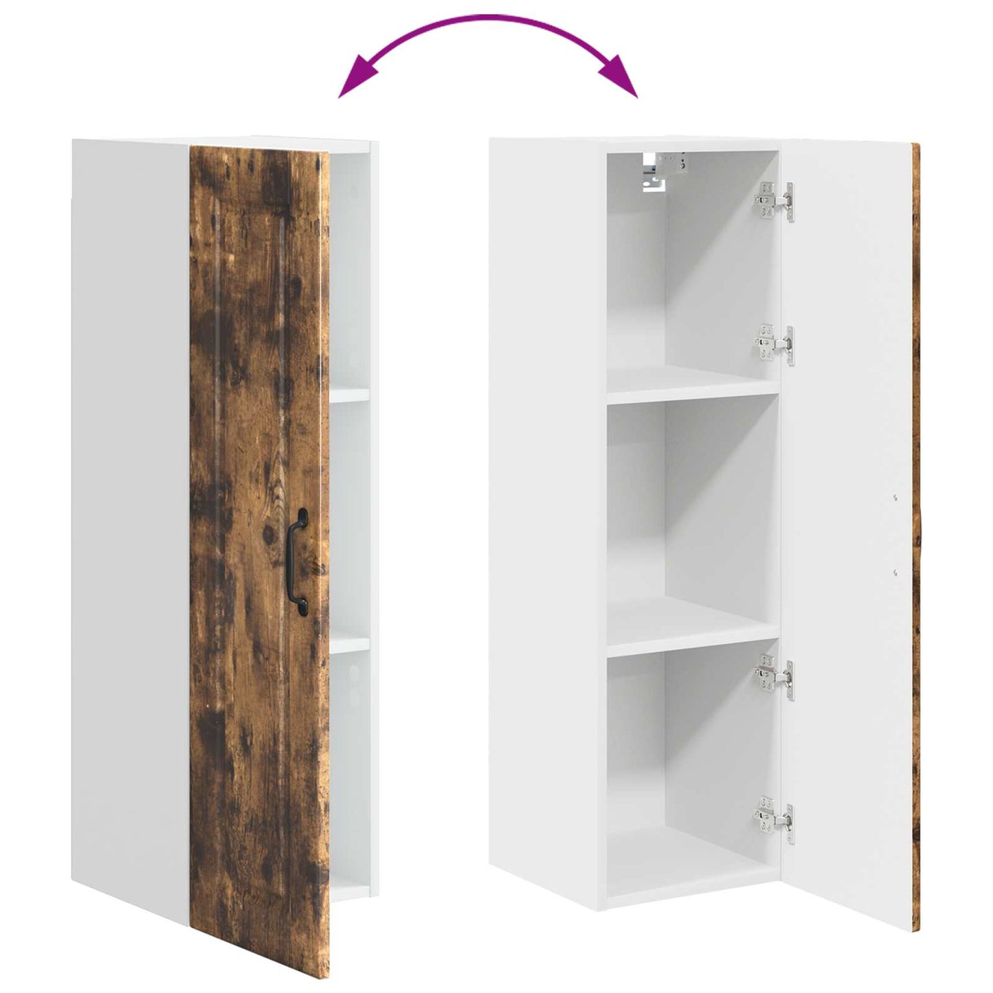 Keukenkast Gerookt eiken 30 x 31 x 100 cm Bewerkt hout is nu te koop bij PeponiXL, paradijselijk wonen!