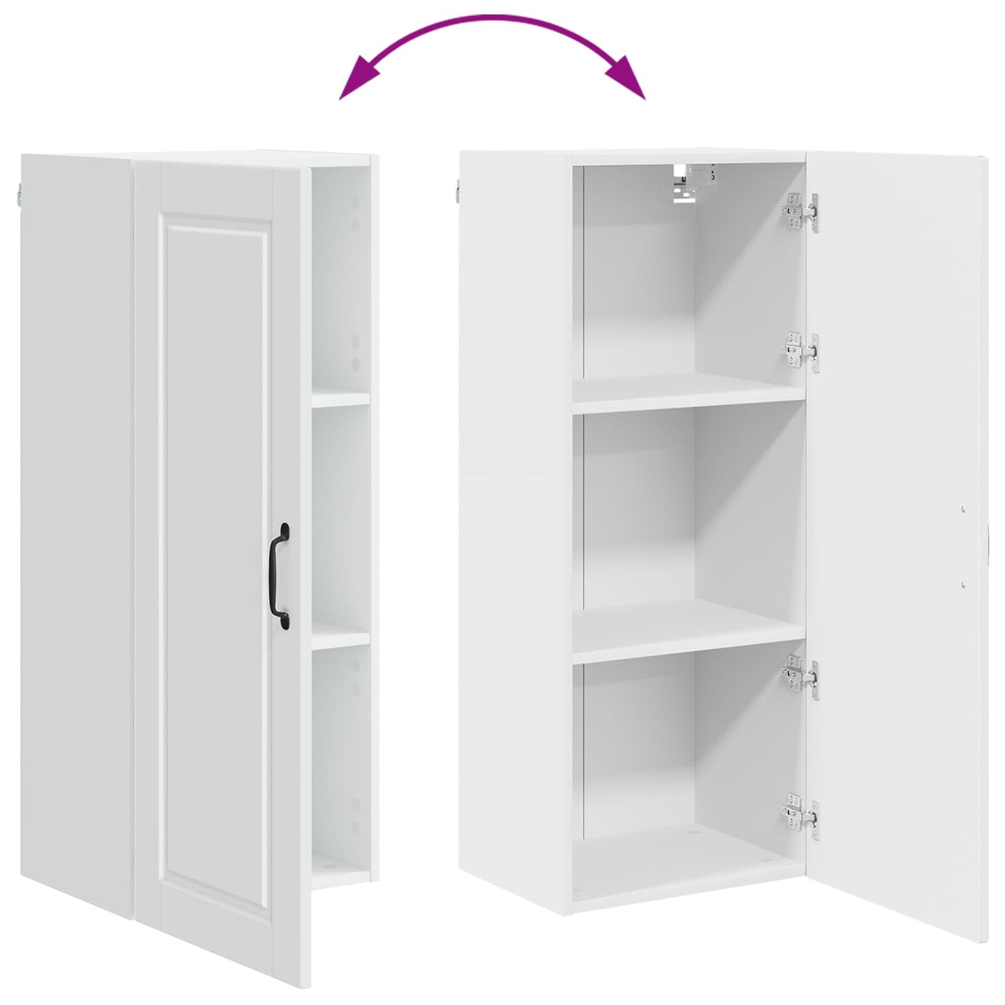 Keukenkast met plank Wit 40 x 31 x 100 cm Bewerkt hout is nu te koop bij PeponiXL, paradijselijk wonen!