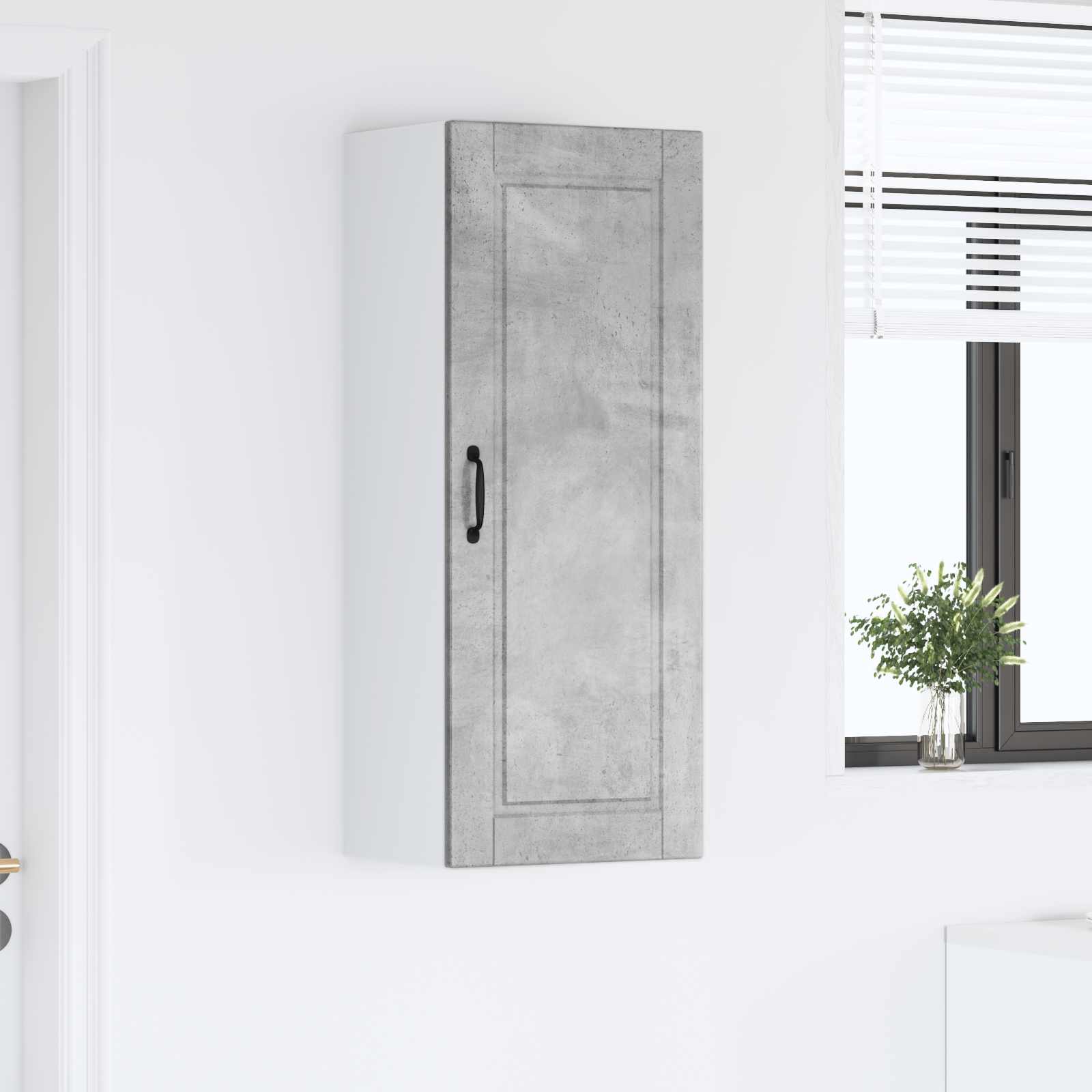 Keukenkast met plank Beton Grijs 40 x 31 x 100 cm Bewerkt hout is nu te koop bij PeponiXL, paradijselijk wonen!