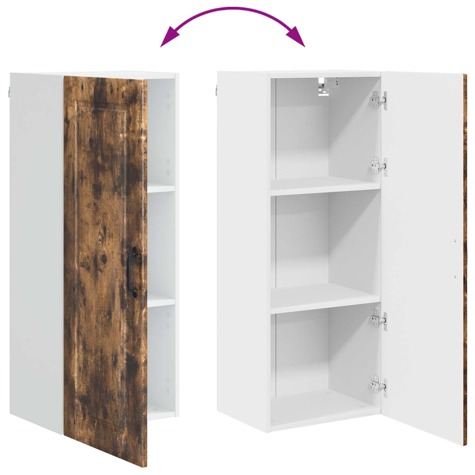 Vaatwasserpaneel Gerookt eiken 40 x 31 x 100 cm Bewerkt hout is nu te koop bij PeponiXL, paradijselijk wonen!