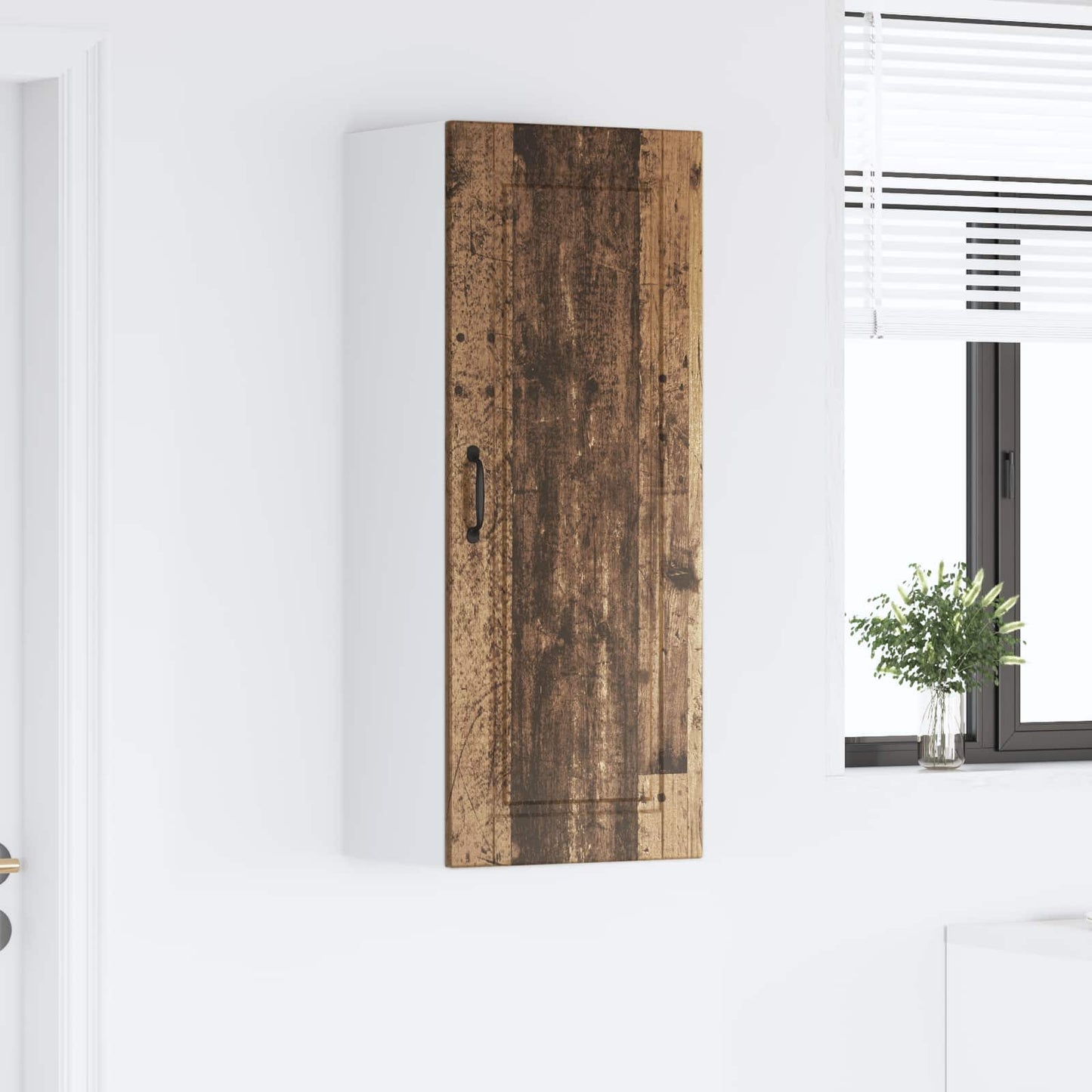 Keukenkast met plank Oudhout 40 x 31 x 100 cm Bewerkt hout is nu te koop bij PeponiXL, paradijselijk wonen!