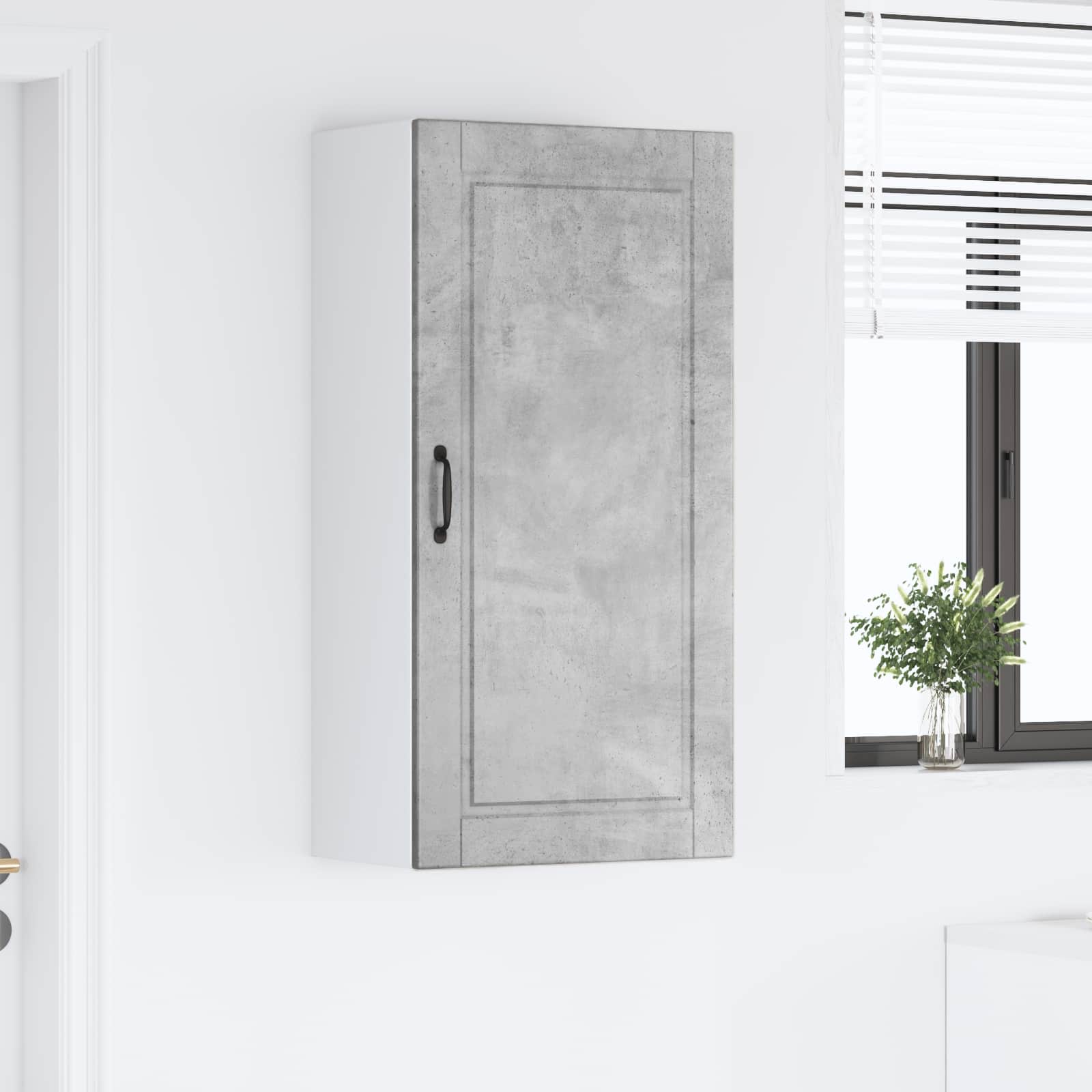 Keukenkast met plank Beton Grijs 50 x 31 x 100 cm Bewerkt hout is nu te koop bij PeponiXL, paradijselijk wonen!