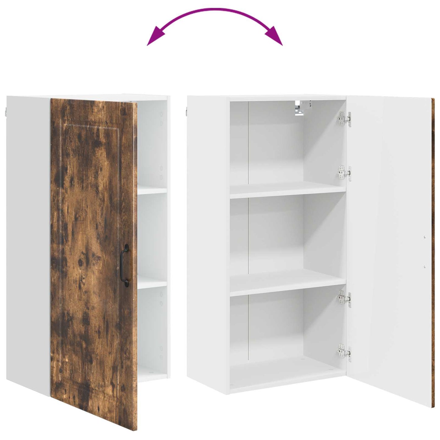 Vaatwasserpaneel Gerookt eiken 50 x 31 x 100 cm Bewerkt hout is nu te koop bij PeponiXL, paradijselijk wonen!