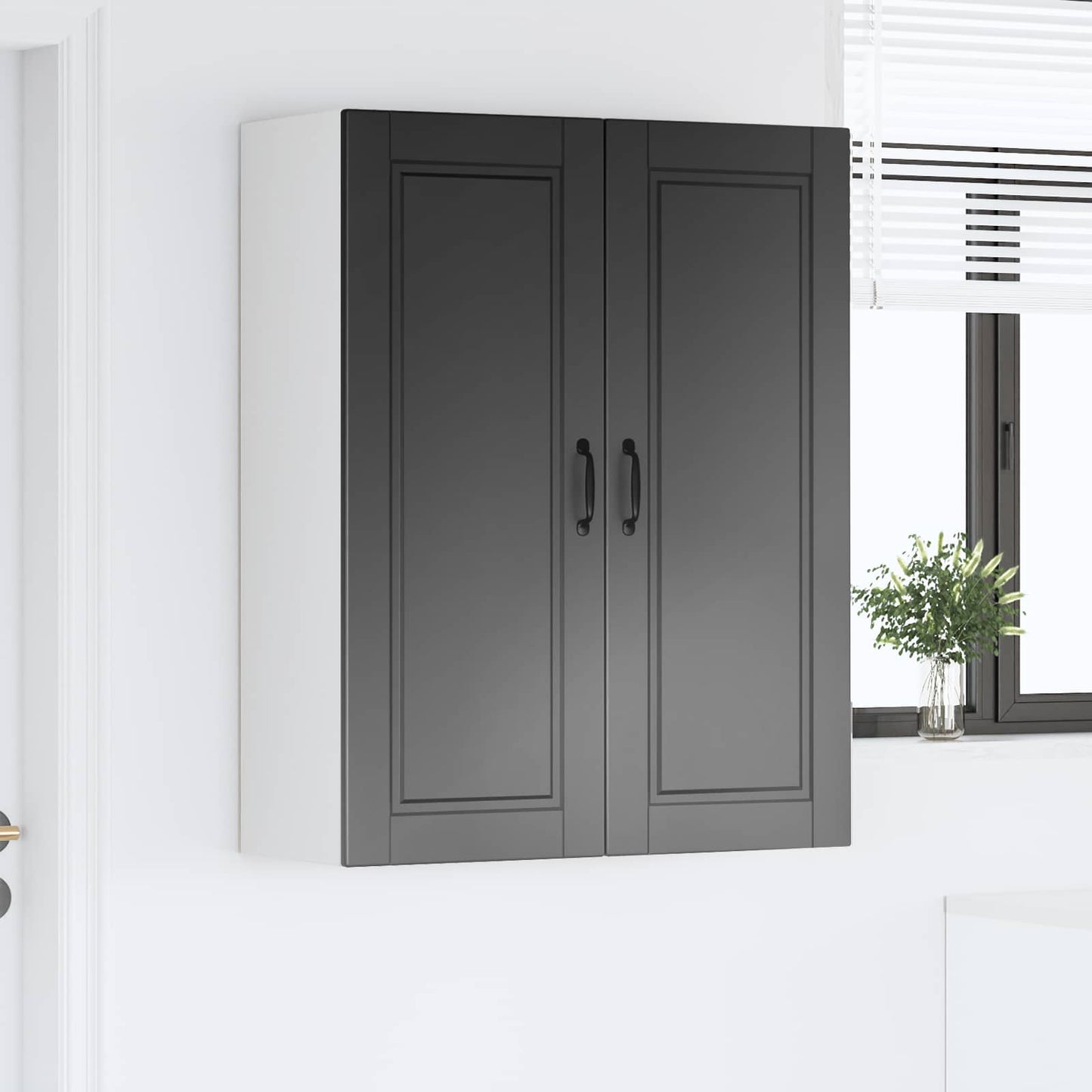 Vaatwasserpaneel met plank Zwart 80 x 31 x 100 cm Bewerkt hout is nu te koop bij PeponiXL, paradijselijk wonen!