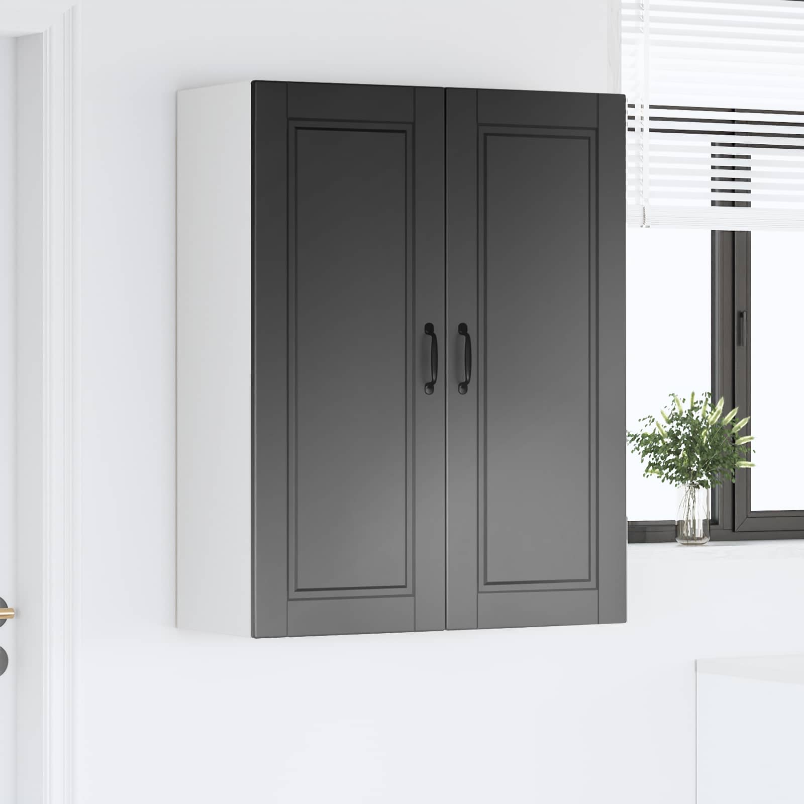 Vaatwasserpaneel met plank Zwart 80 x 31 x 100 cm Bewerkt hout is nu te koop bij PeponiXL, paradijselijk wonen!