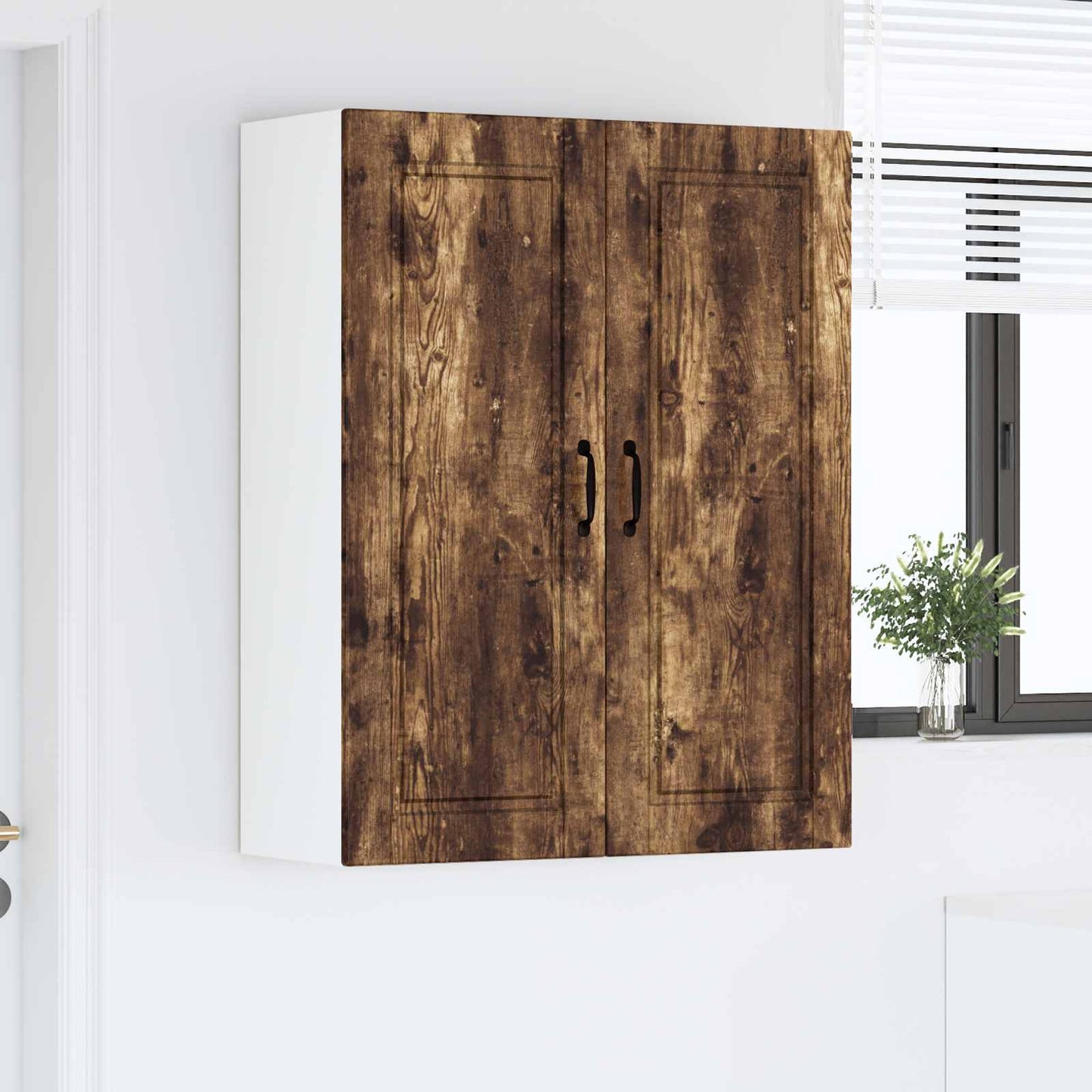 Keukenkast Gerookt eiken 80 x 31 x 100 cm Bewerkt hout is nu te koop bij PeponiXL, paradijselijk wonen!