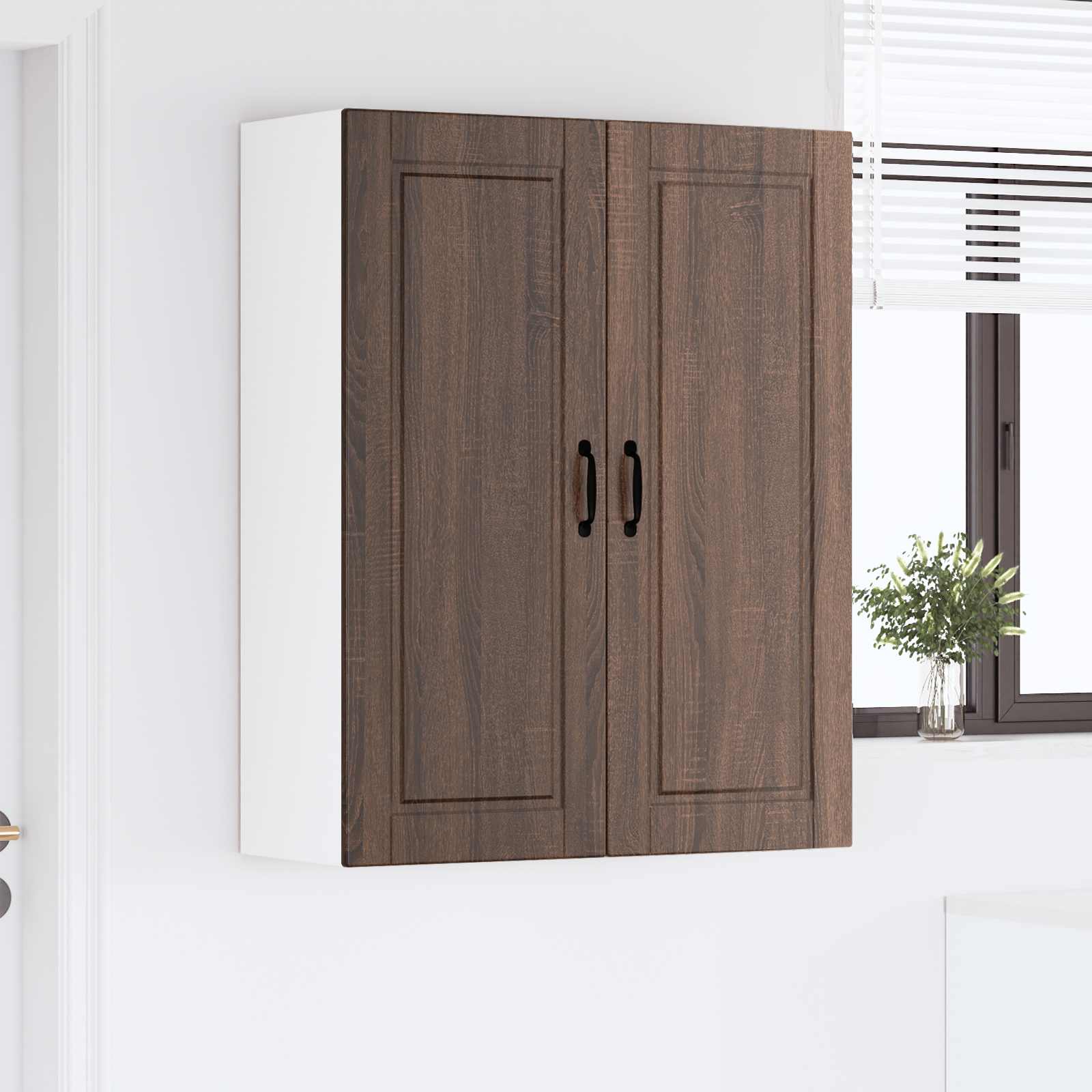 Vaatwasserpaneel Bruin Eiken 80 x 31 x 100 cm Bewerkt hout is nu te koop bij PeponiXL, paradijselijk wonen!