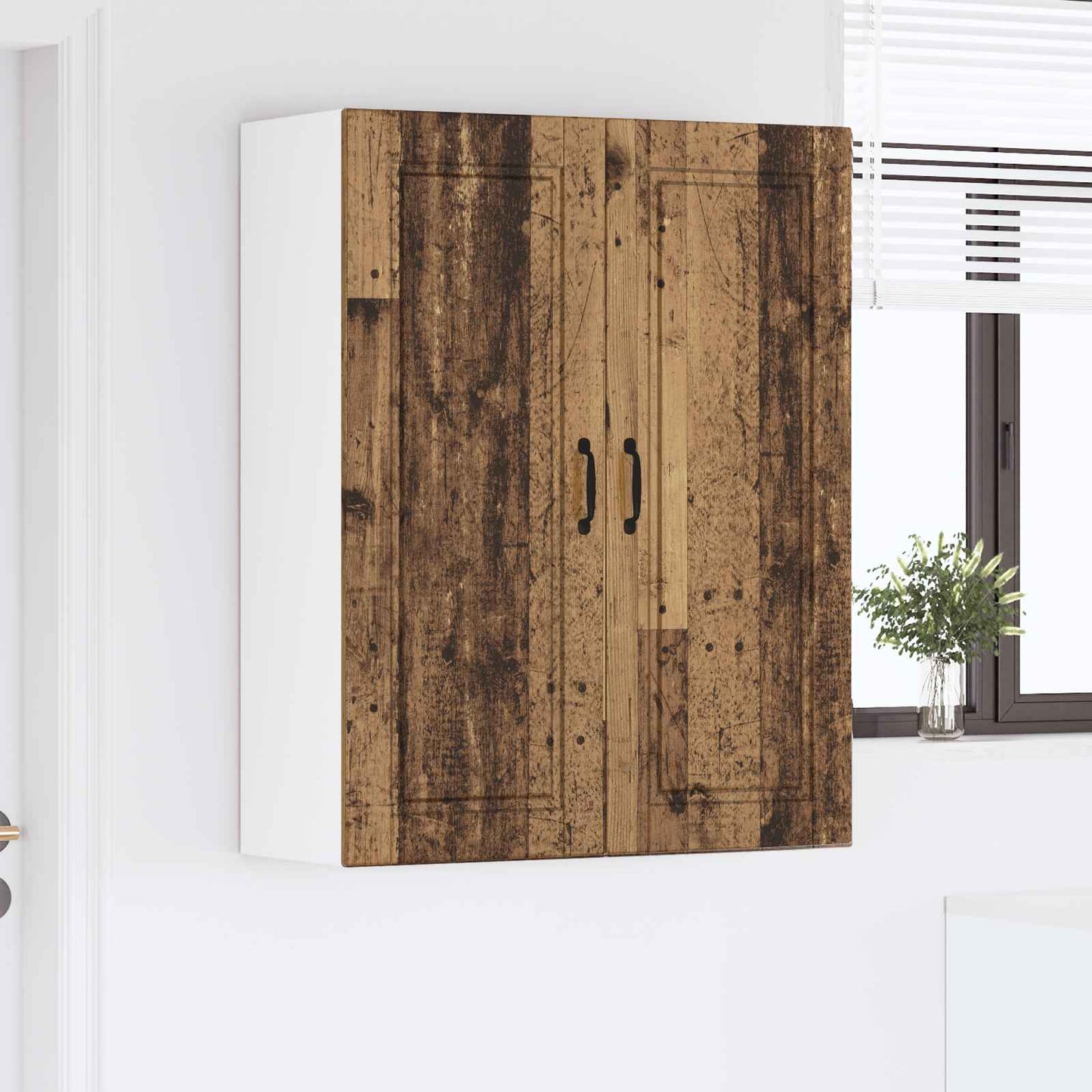 Keukenkast met plank Oudhout 80 x 31 x 100 cm Bewerkt hout is nu te koop bij PeponiXL, paradijselijk wonen!
