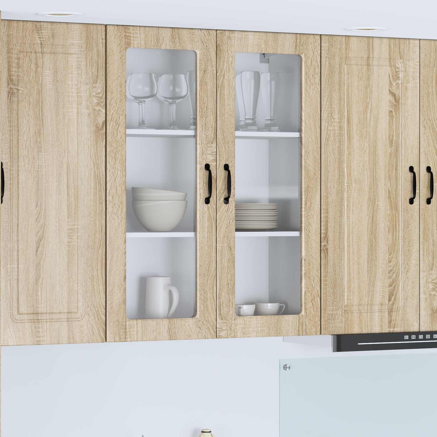 Vaatwasserpaneel Sonoma Eiken 80 x 31 x 100 cm Bewerkt hout is nu te koop bij PeponiXL, paradijselijk wonen!