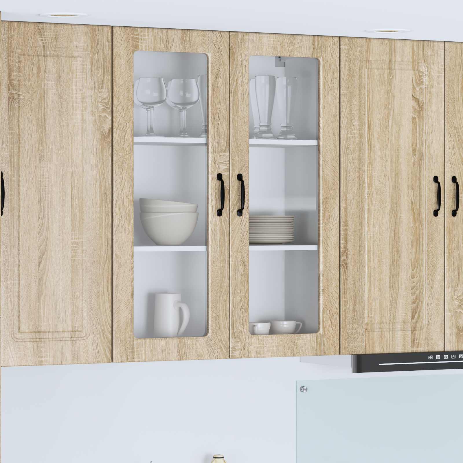 Vaatwasserpaneel Sonoma Eiken 80 x 31 x 100 cm Bewerkt hout is nu te koop bij PeponiXL, paradijselijk wonen!