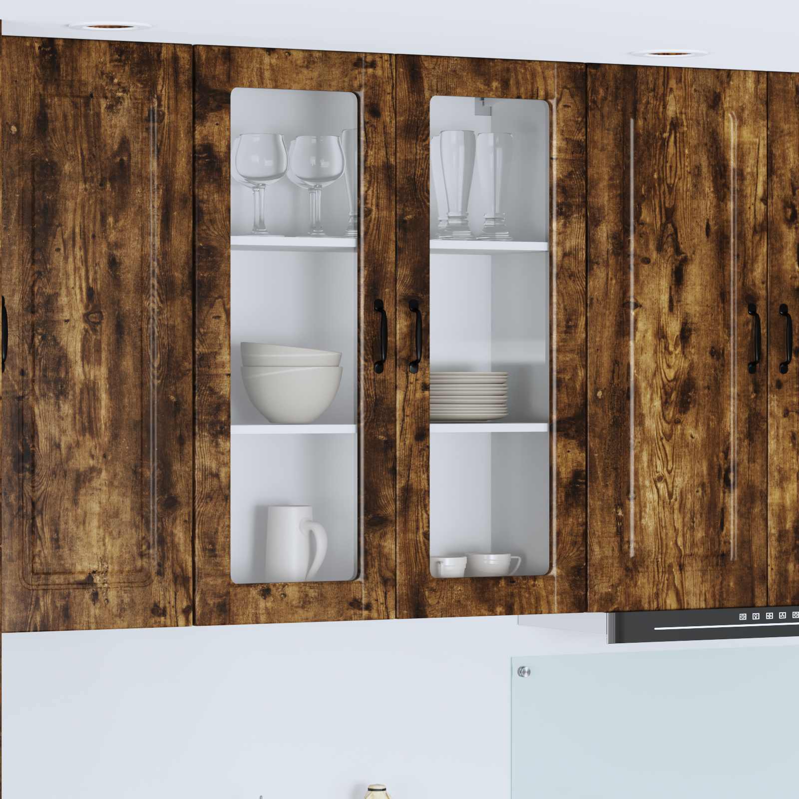 Vaatwasserpaneel Gerookt eiken 80 x 31 x 100 cm Bewerkt hout is nu te koop bij PeponiXL, paradijselijk wonen!