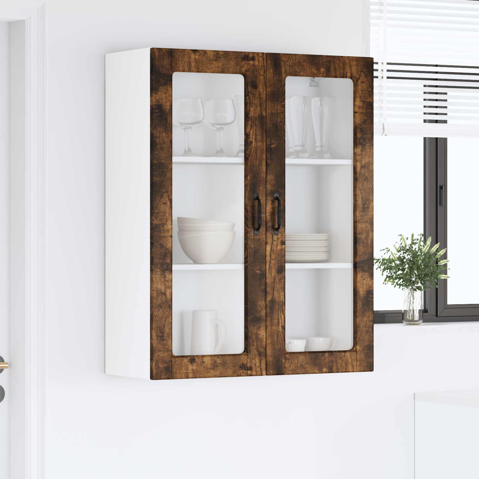 Vaatwasserpaneel Gerookt eiken 80 x 31 x 100 cm Bewerkt hout is nu te koop bij PeponiXL, paradijselijk wonen!