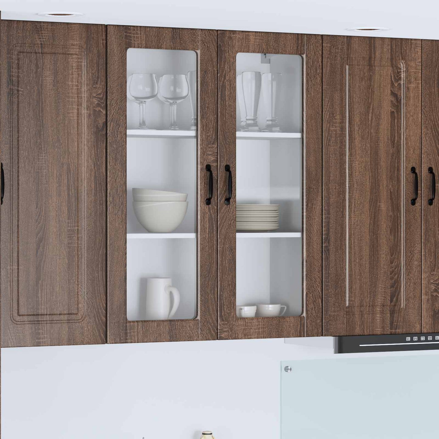 Vaatwasserpaneel Bruin Eiken 80 x 31 x 100 cm Bewerkt hout is nu te koop bij PeponiXL, paradijselijk wonen!