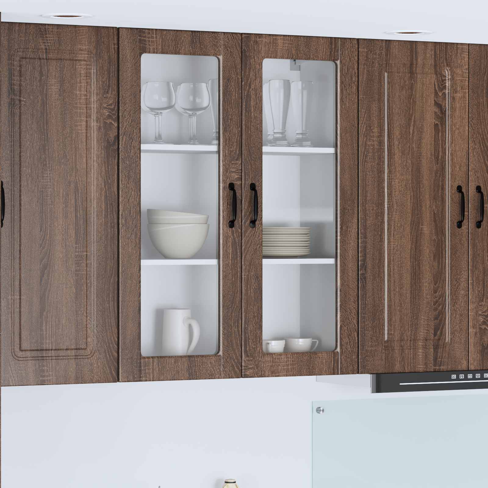 Vaatwasserpaneel Bruin Eiken 80 x 31 x 100 cm Bewerkt hout is nu te koop bij PeponiXL, paradijselijk wonen!