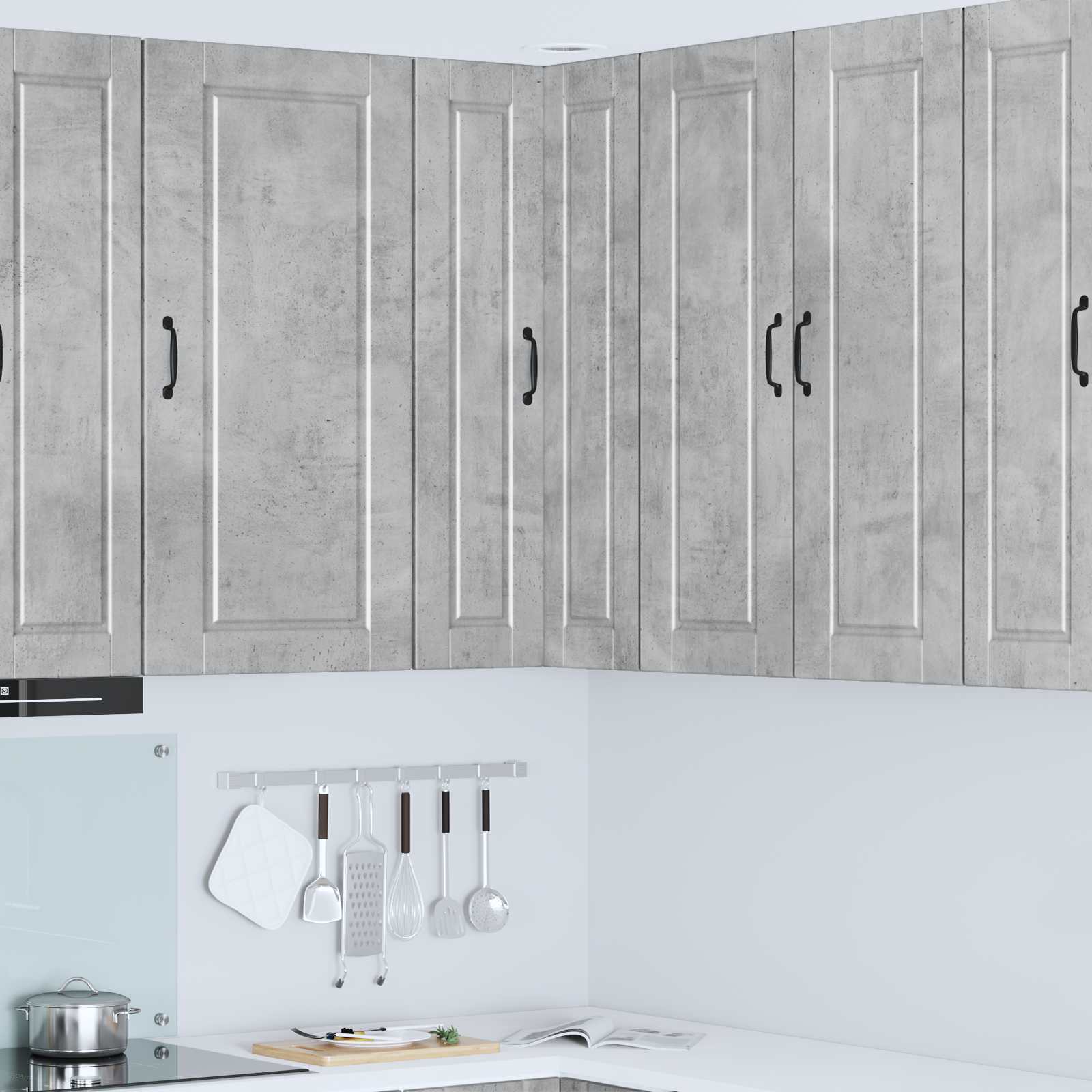 Vaatwasserpaneel Beton Grijs 57 x 57 x 100 cm Bewerkt hout is nu te koop bij PeponiXL, paradijselijk wonen!