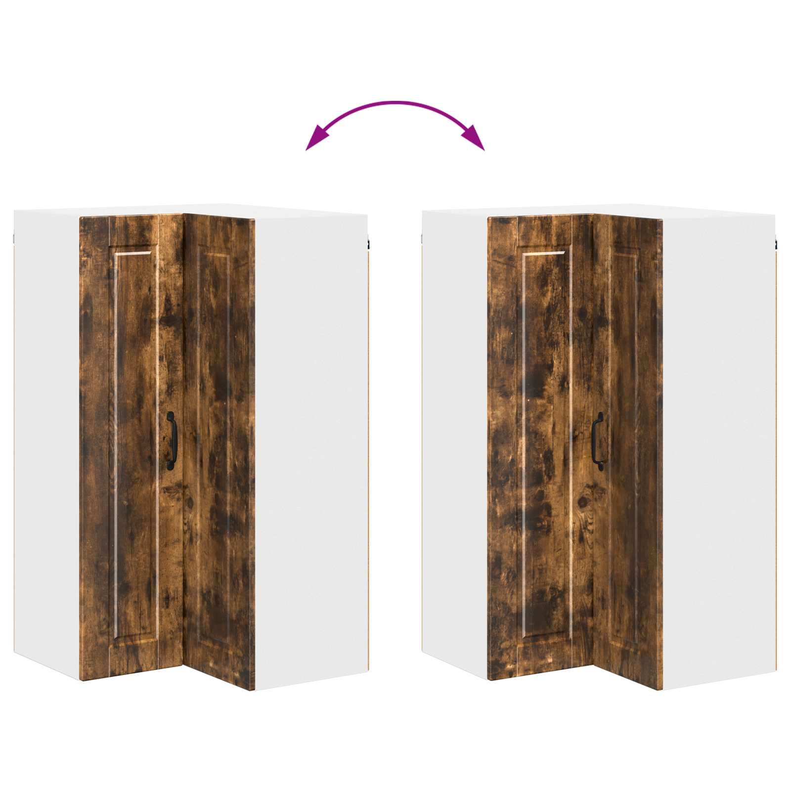 Vaatwasserpaneel Gerookt eiken 57 x 57 x 100 cm Bewerkt hout is nu te koop bij PeponiXL, paradijselijk wonen!