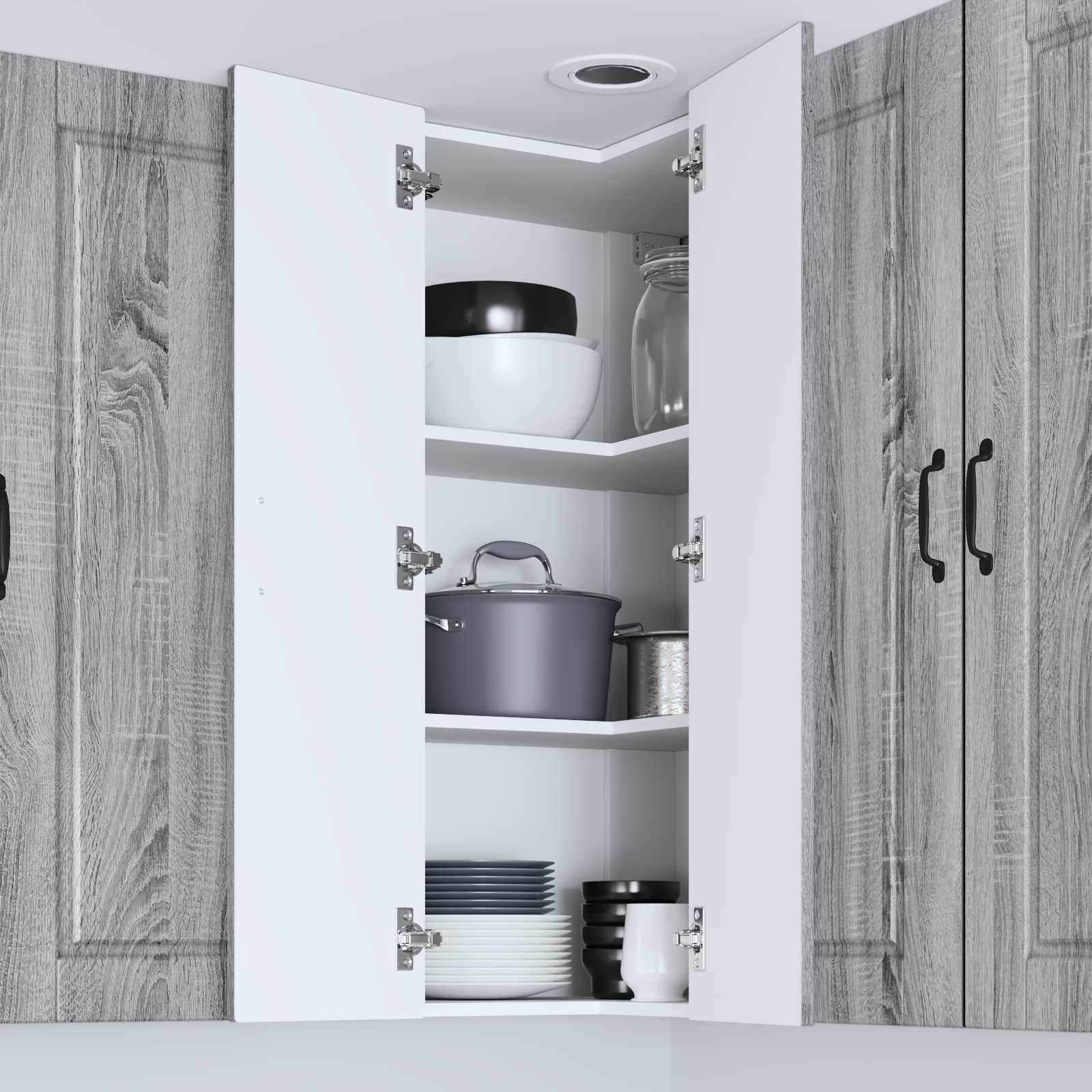 Keukenkast met plank Grijs Sonoma 57 x 57 x 100 cm Bewerkt hout is nu te koop bij PeponiXL, paradijselijk wonen!