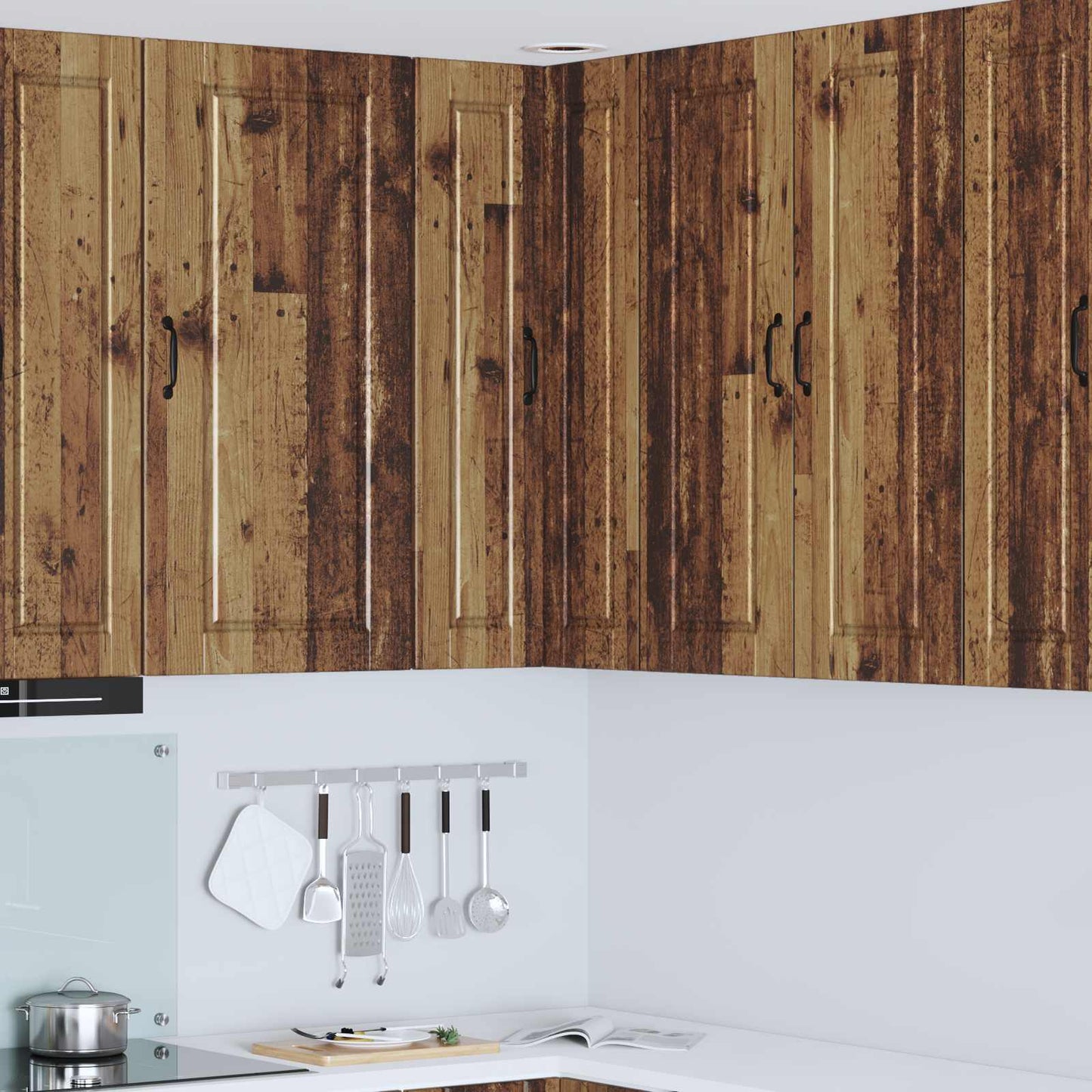 Keukenkast met plank Oudhout 57 x 57 x 100 cm Bewerkt hout is nu te koop bij PeponiXL, paradijselijk wonen!