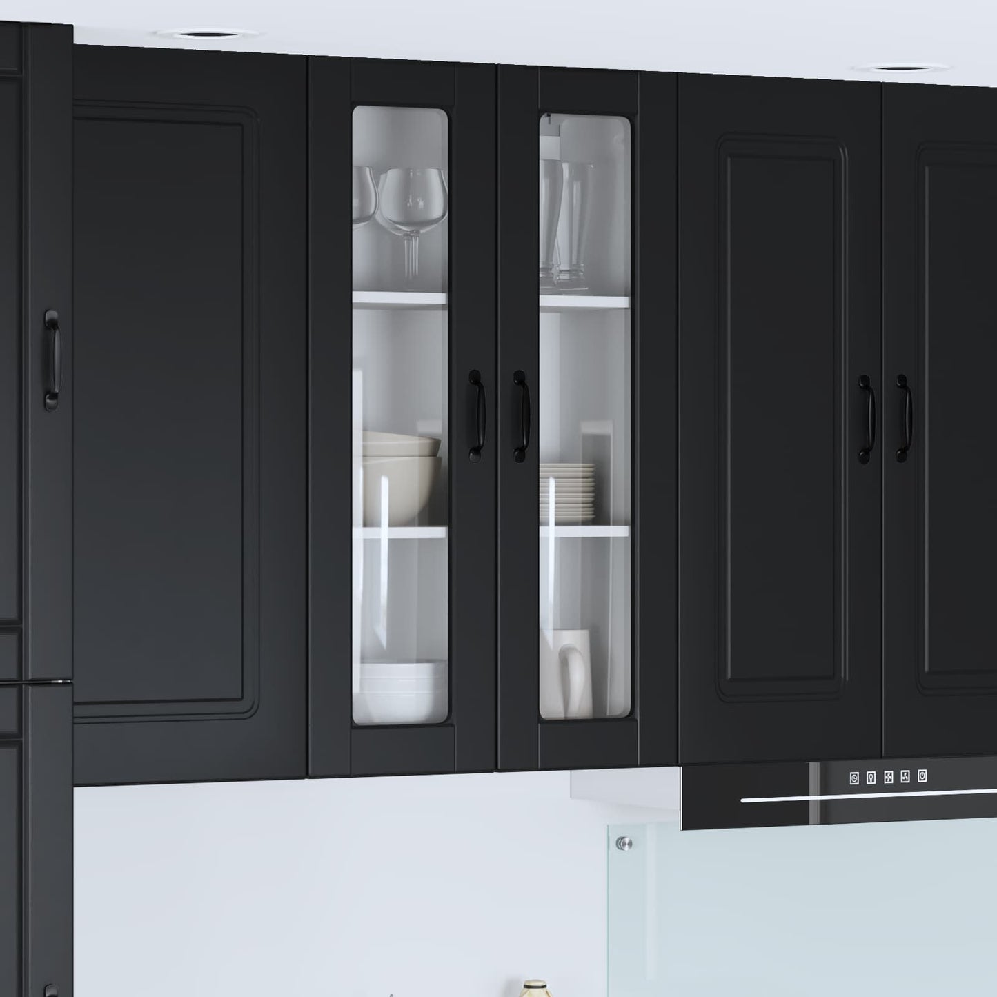 Keukenkast met plank Zwart 60 x 31 x 100 cm Bewerkt hout is nu te koop bij PeponiXL, paradijselijk wonen!