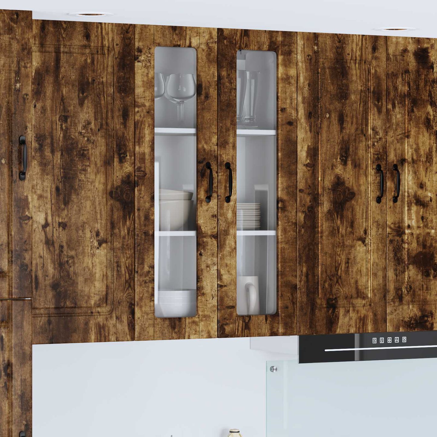 Vaatwasserpaneel Gerookt eiken 60 x 31 x 100 cm Bewerkt hout is nu te koop bij PeponiXL, paradijselijk wonen!