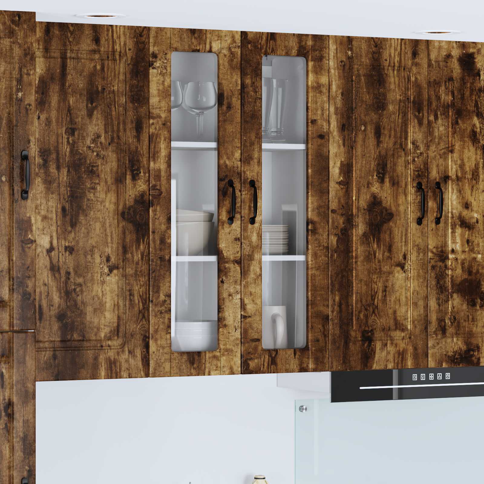 Vaatwasserpaneel Gerookt eiken 60 x 31 x 100 cm Bewerkt hout is nu te koop bij PeponiXL, paradijselijk wonen!