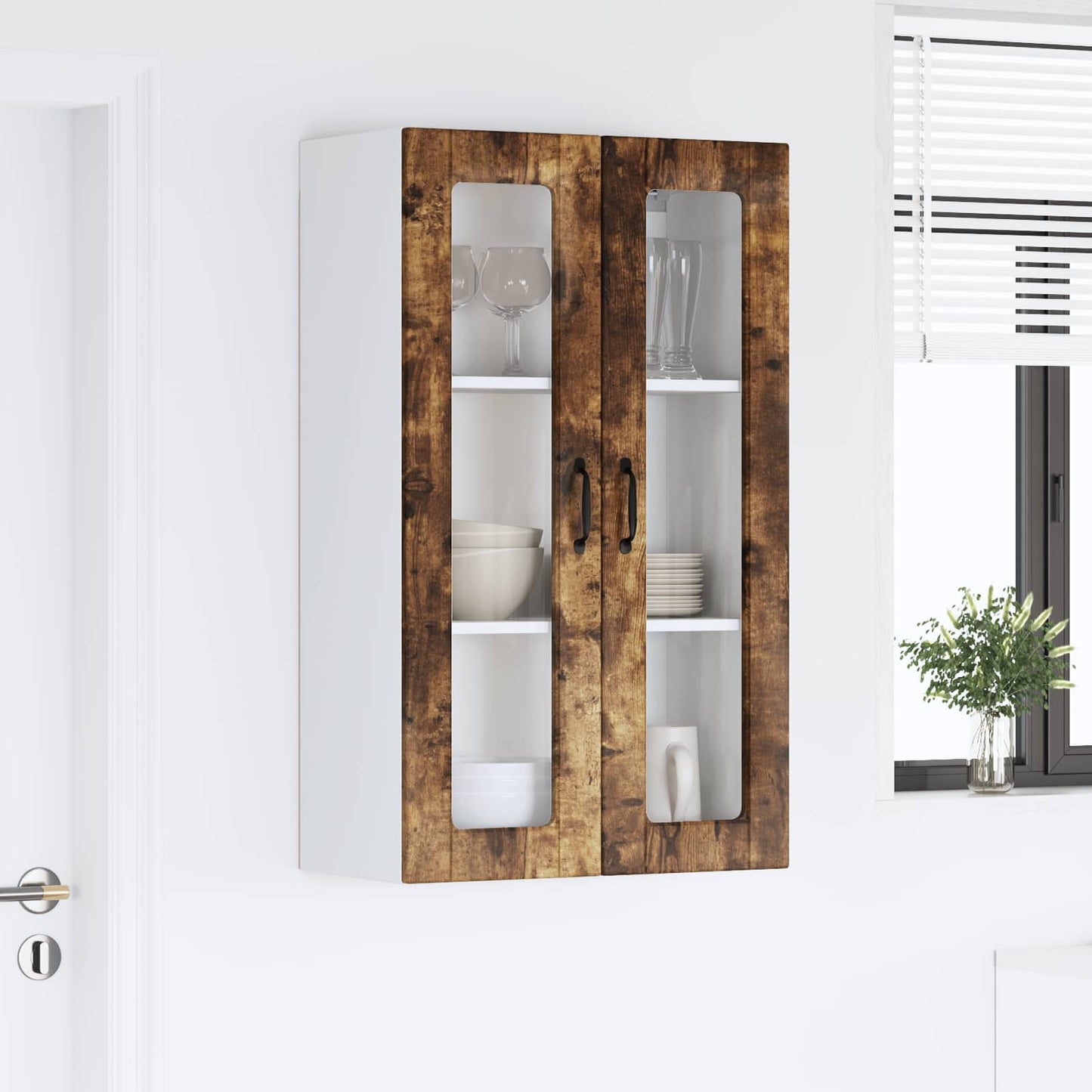 Vaatwasserpaneel Gerookt eiken 60 x 31 x 100 cm Bewerkt hout is nu te koop bij PeponiXL, paradijselijk wonen!