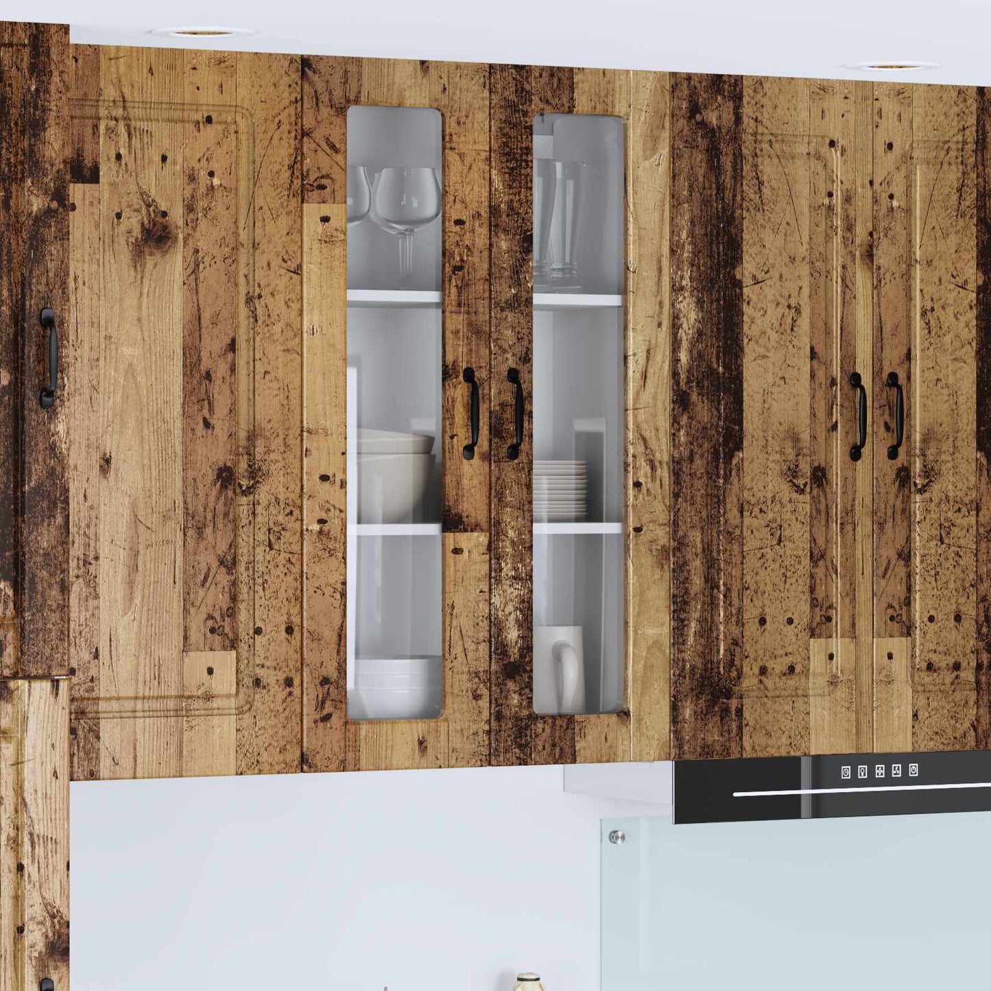 Keukenkast met plank Oudhout 60 x 31 x 100 cm Bewerkt hout is nu te koop bij PeponiXL, paradijselijk wonen!