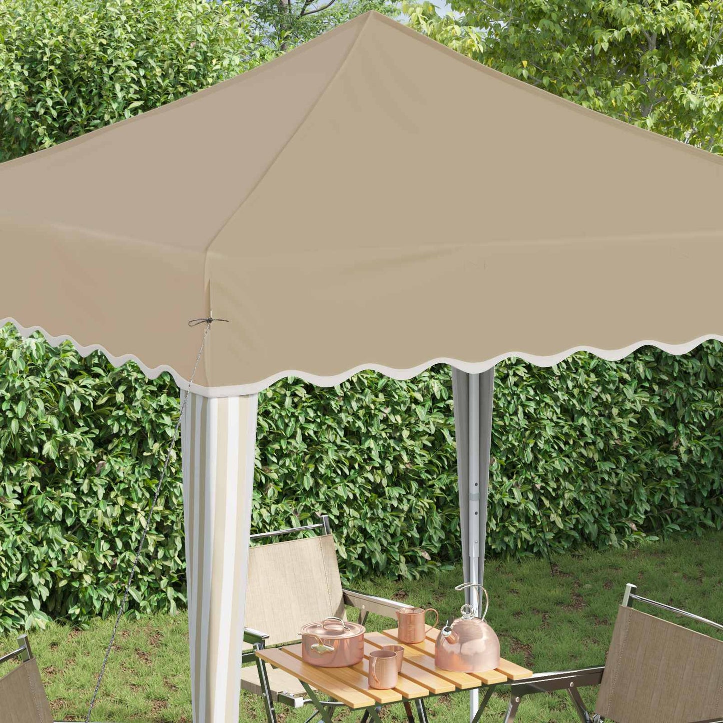 Pop-up Feesttent Crème 195 x 195 x 245 cm Oxford Stof is nu te koop bij PeponiXL, paradijselijk wonen!