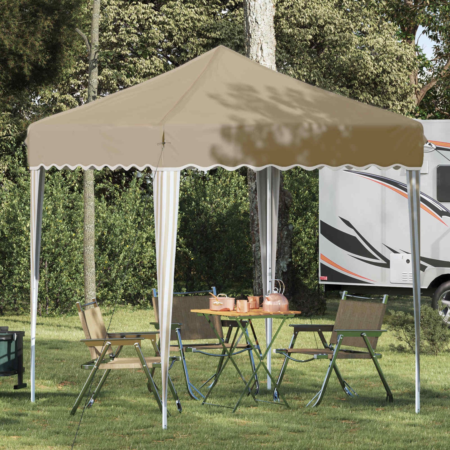 Pop-up Feesttent Crème 195 x 195 x 245 cm Oxford Stof is nu te koop bij PeponiXL, paradijselijk wonen!