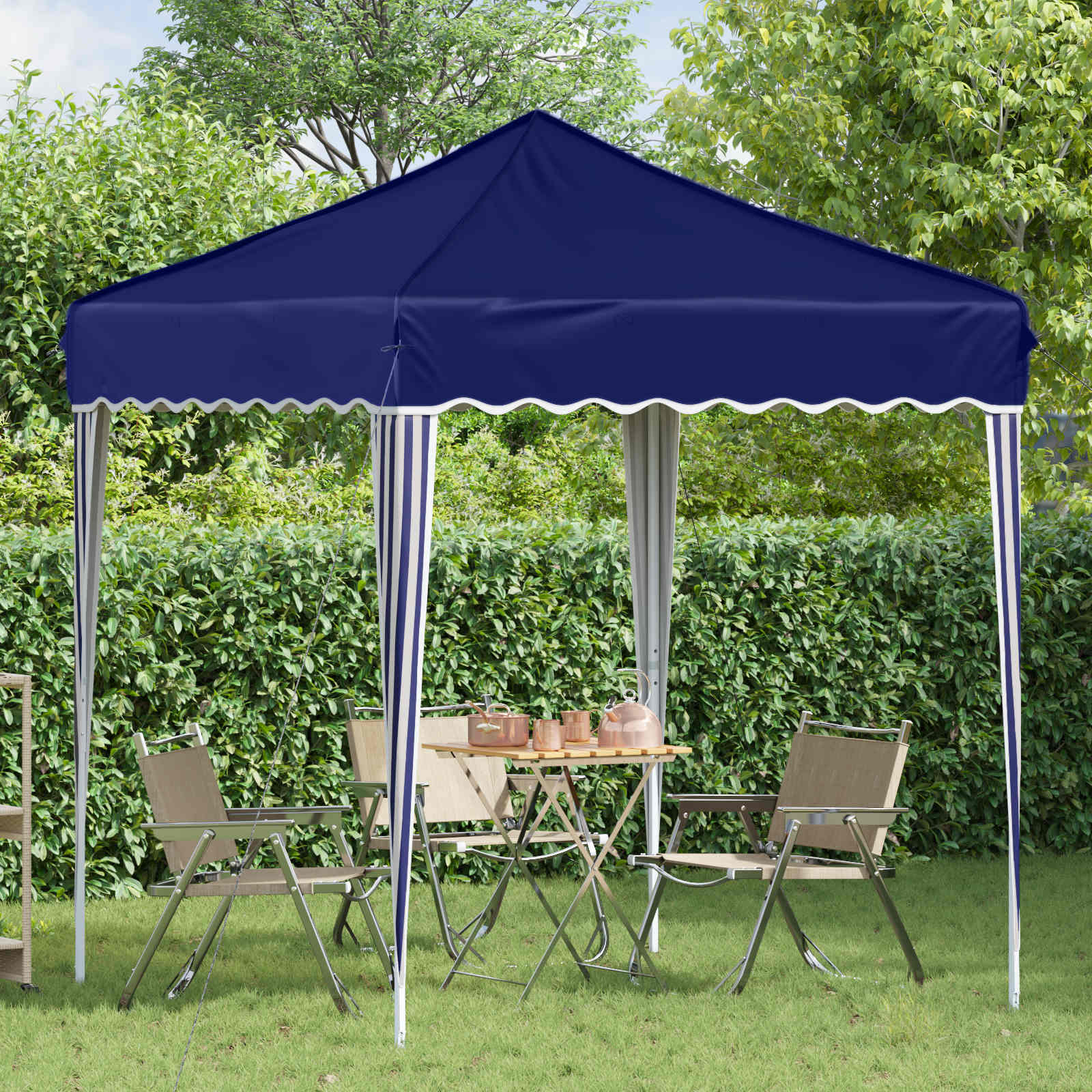 Pop-up Feesttent Blauw 195 x 195 x 245 cm Oxford Stof is nu te koop bij PeponiXL, paradijselijk wonen!