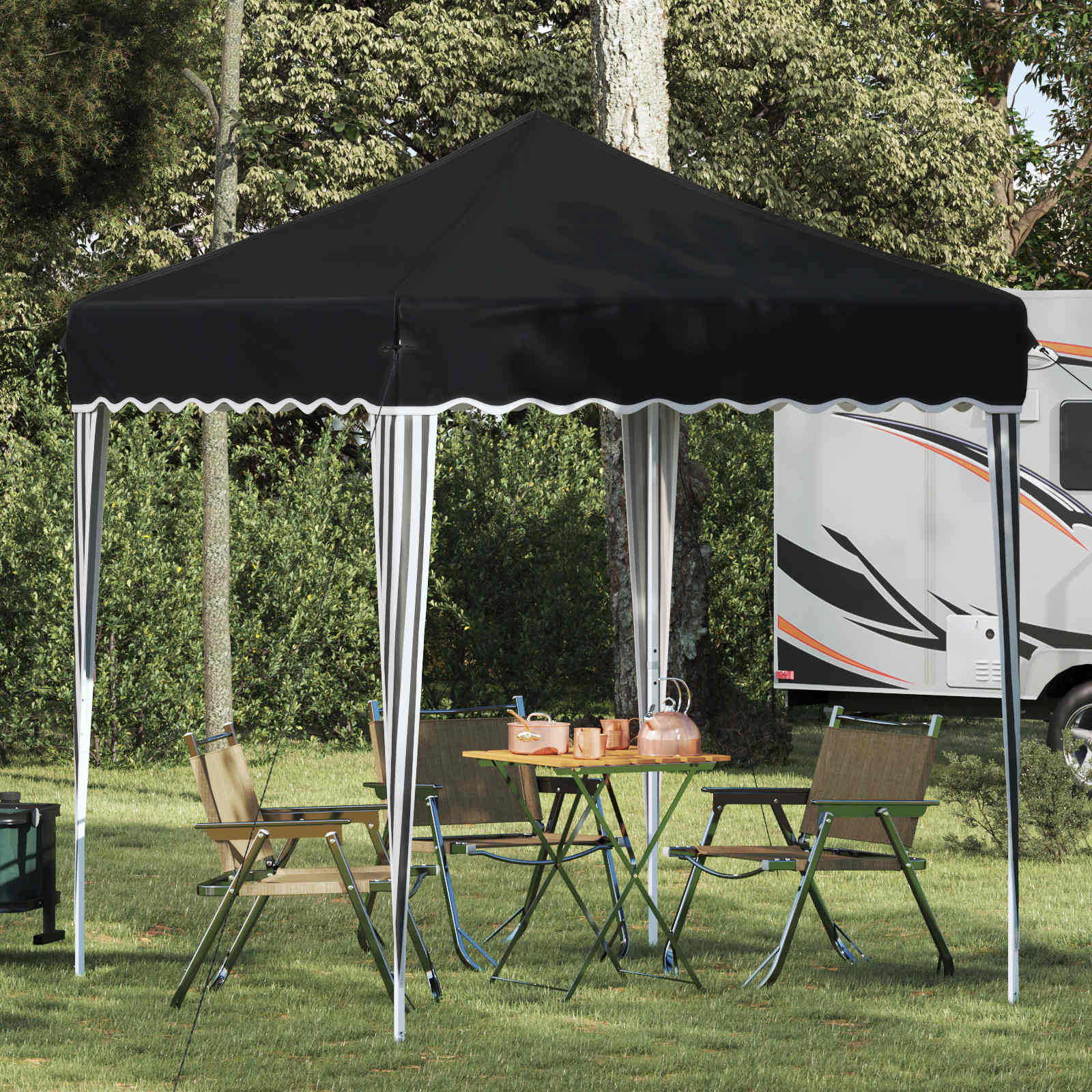 Pop-up Feesttent Antraciet 195 x 195 x 245 cm Oxford Stof is nu te koop bij PeponiXL, paradijselijk wonen!