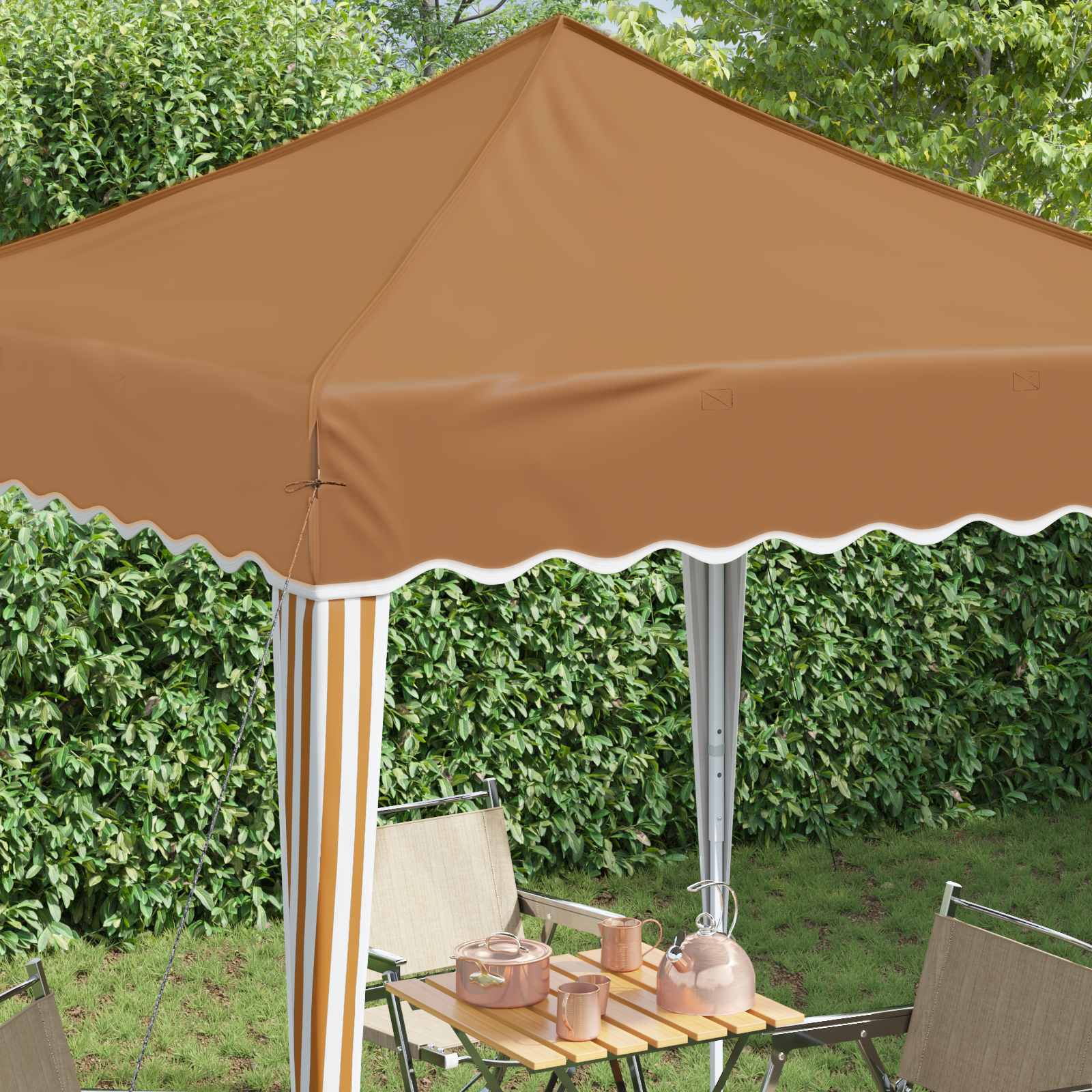 Pop-up Feesttent Beige 195 x 195 x 245 cm Oxford Stof is nu te koop bij PeponiXL, paradijselijk wonen!
