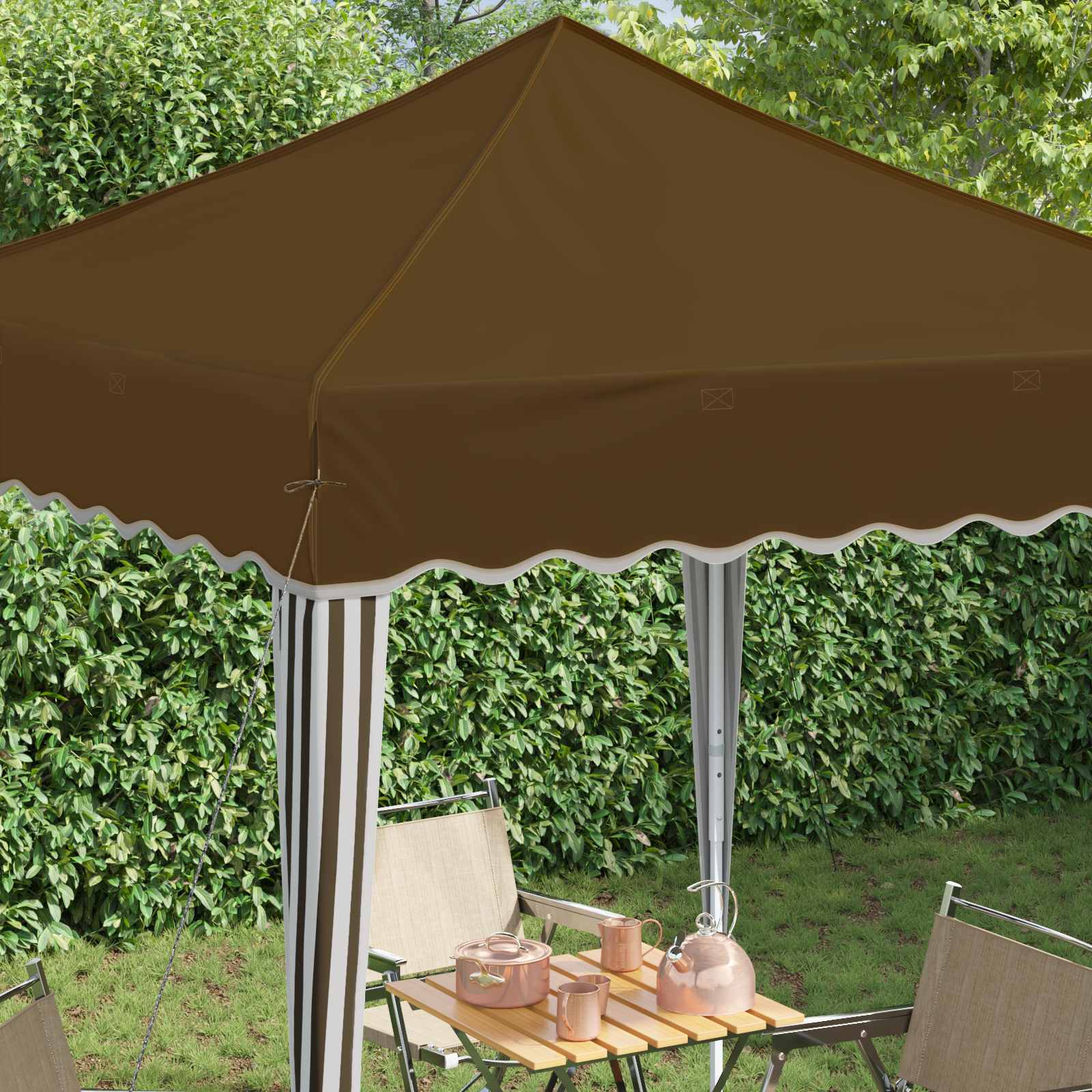 Pop-up Feesttent Taupe 195 x 195 x 245 cm Oxford Stof is nu te koop bij PeponiXL, paradijselijk wonen!