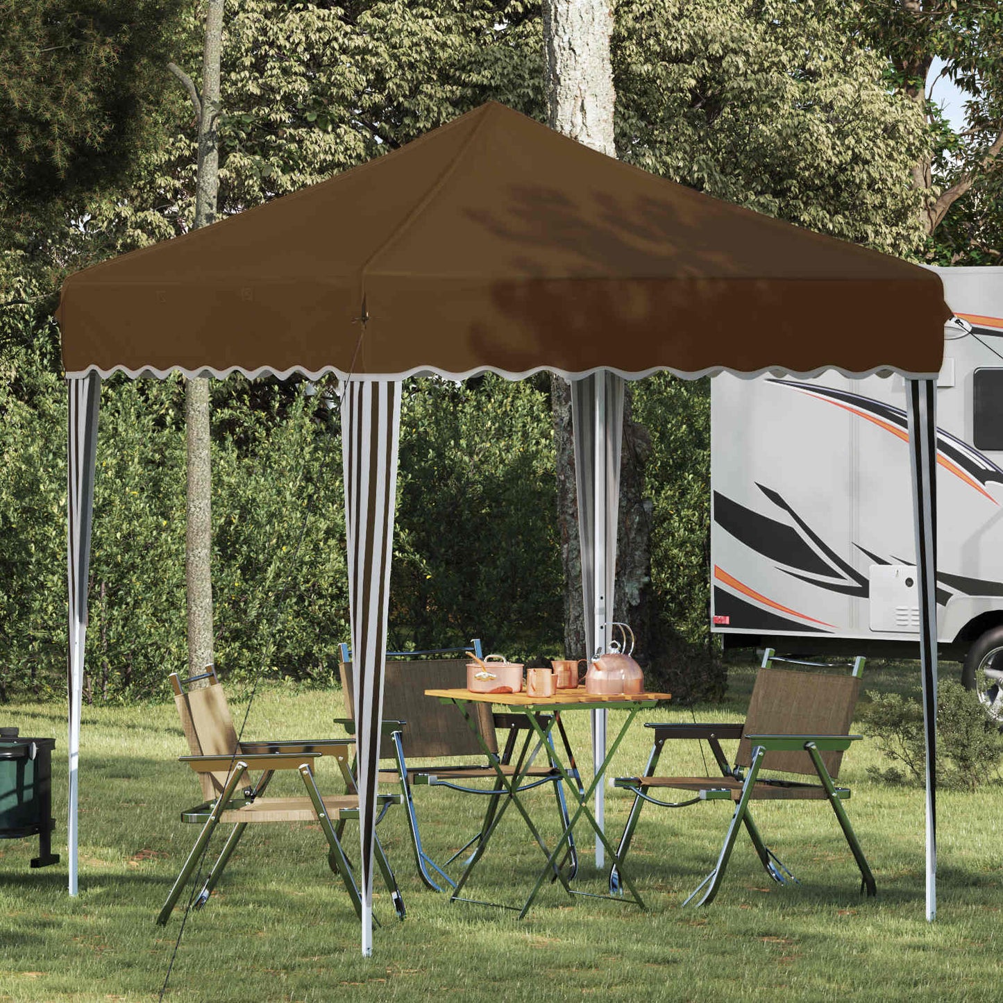 Pop-up Feesttent Taupe 195 x 195 x 245 cm Oxford Stof is nu te koop bij PeponiXL, paradijselijk wonen!