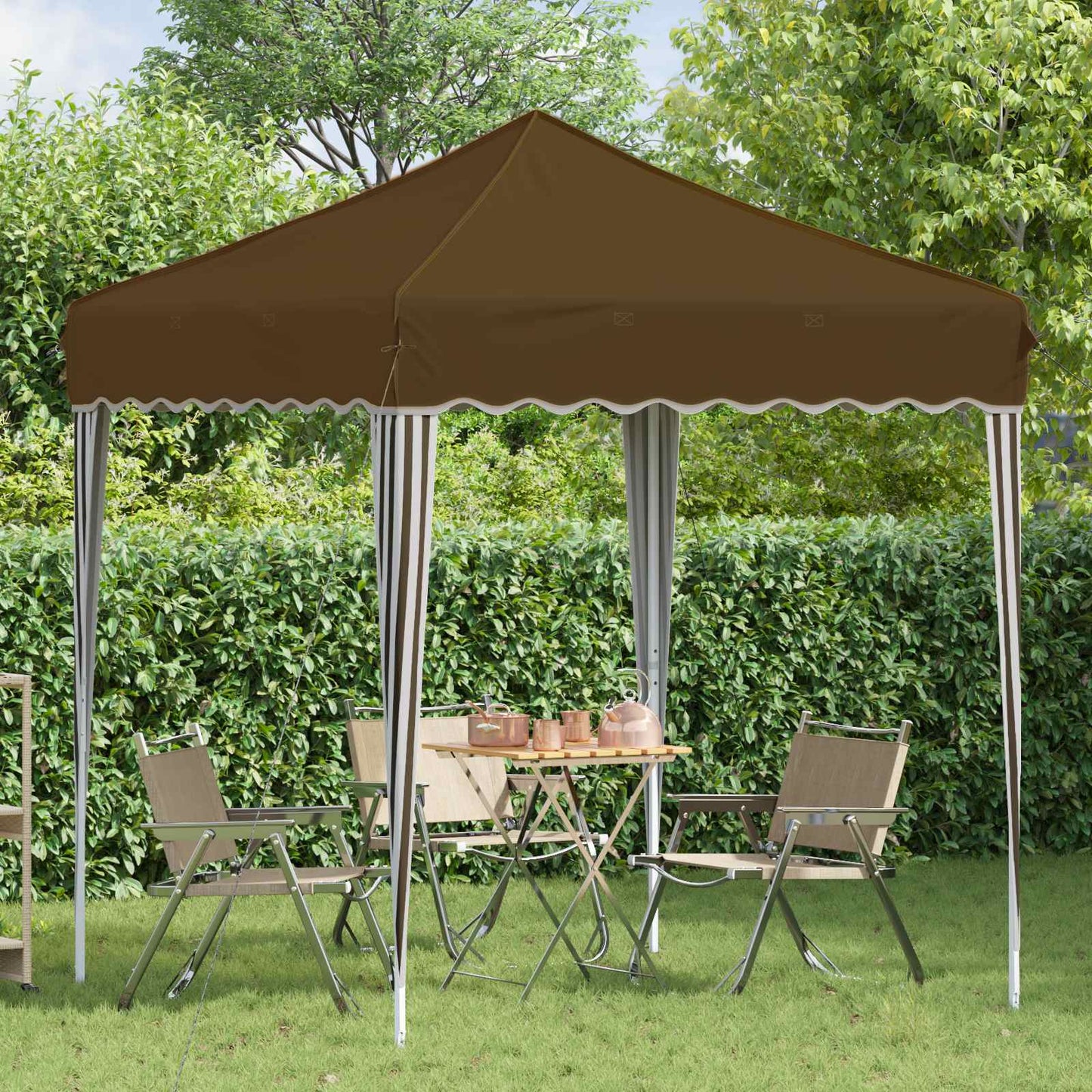 Pop-up Feesttent Taupe 195 x 195 x 245 cm Oxford Stof is nu te koop bij PeponiXL, paradijselijk wonen!