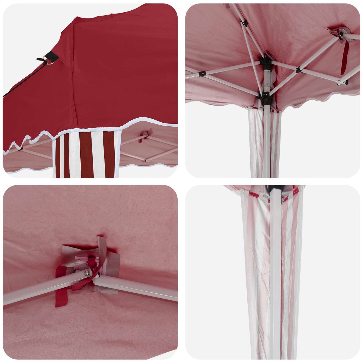 Pop-up Feesttent Bordeauxrood 195 x 195 x 245 cm Oxford Stof is nu te koop bij PeponiXL, paradijselijk wonen!