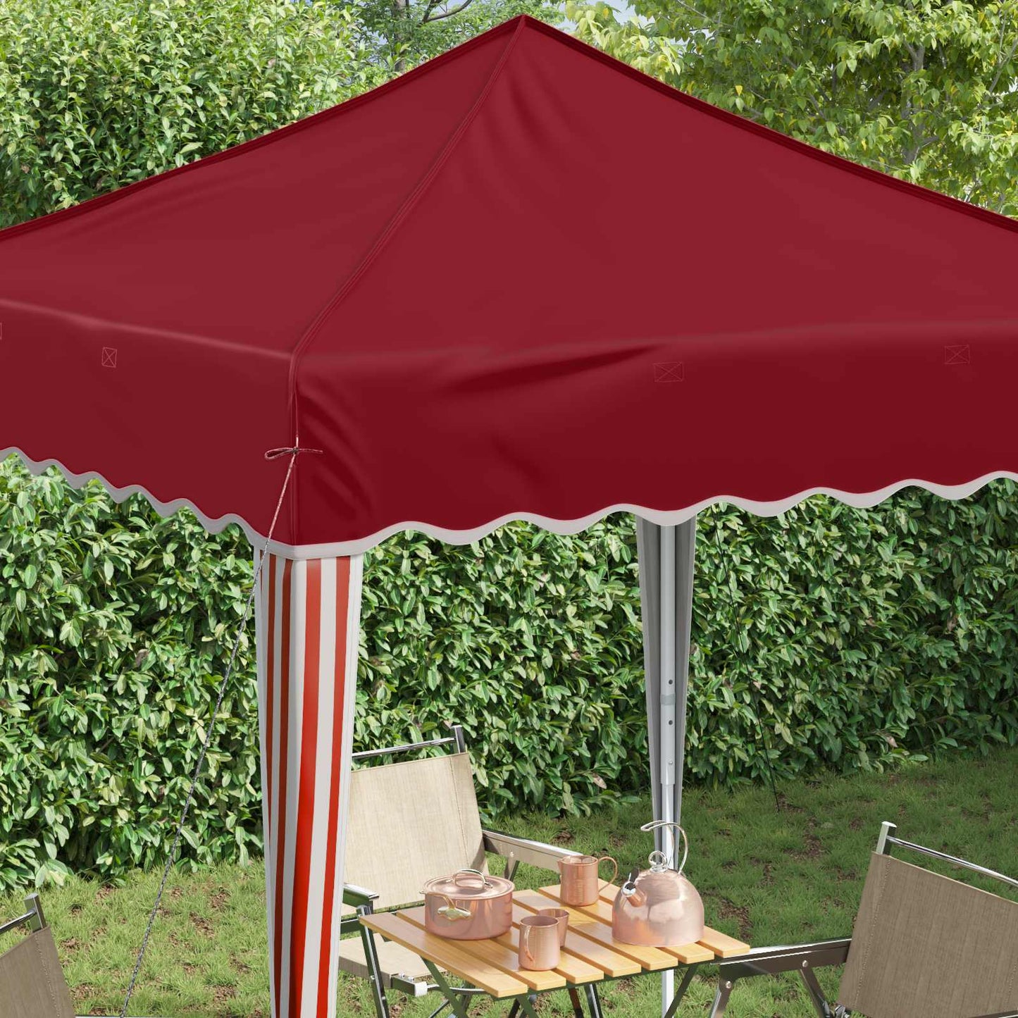 Pop-up Feesttent Bordeauxrood 195 x 195 x 245 cm Oxford Stof is nu te koop bij PeponiXL, paradijselijk wonen!