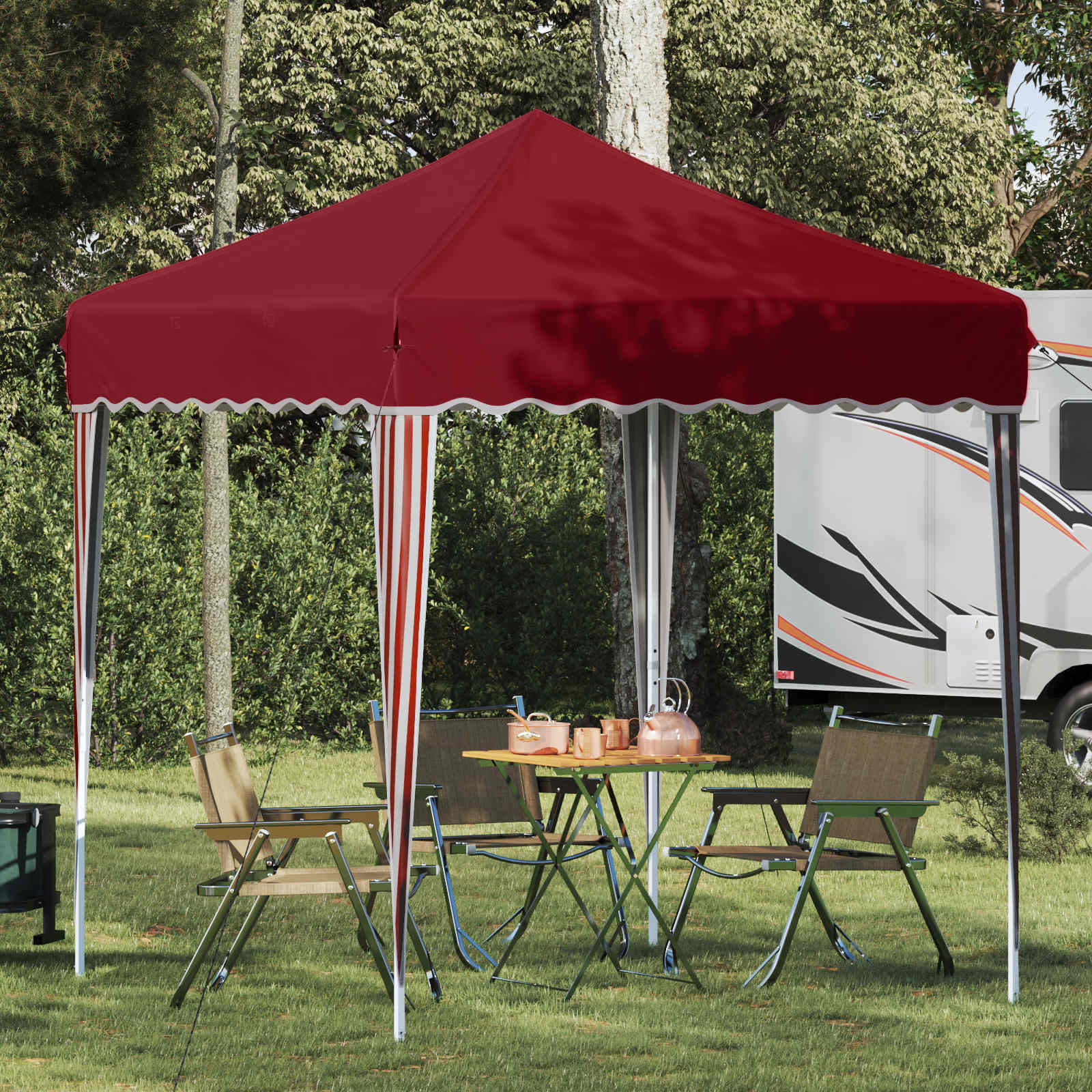 Pop-up Feesttent Bordeauxrood 195 x 195 x 245 cm Oxford Stof is nu te koop bij PeponiXL, paradijselijk wonen!