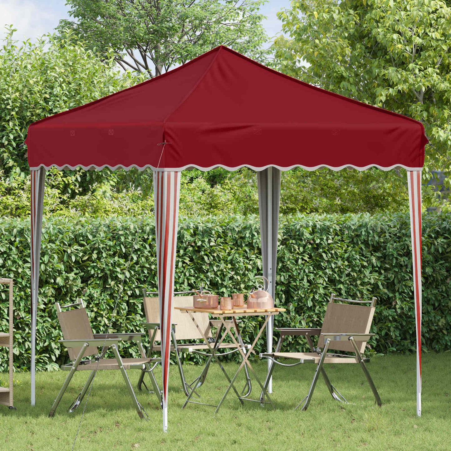 Pop-up Feesttent Bordeauxrood 195 x 195 x 245 cm Oxford Stof is nu te koop bij PeponiXL, paradijselijk wonen!
