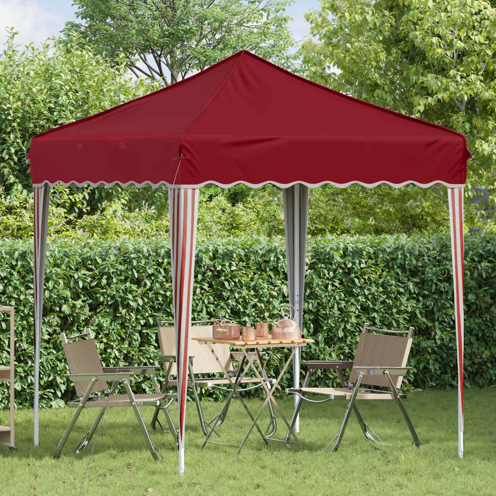 Pop-up Feesttent Bordeauxrood 195 x 195 x 245 cm Oxford Stof is nu te koop bij PeponiXL, paradijselijk wonen!