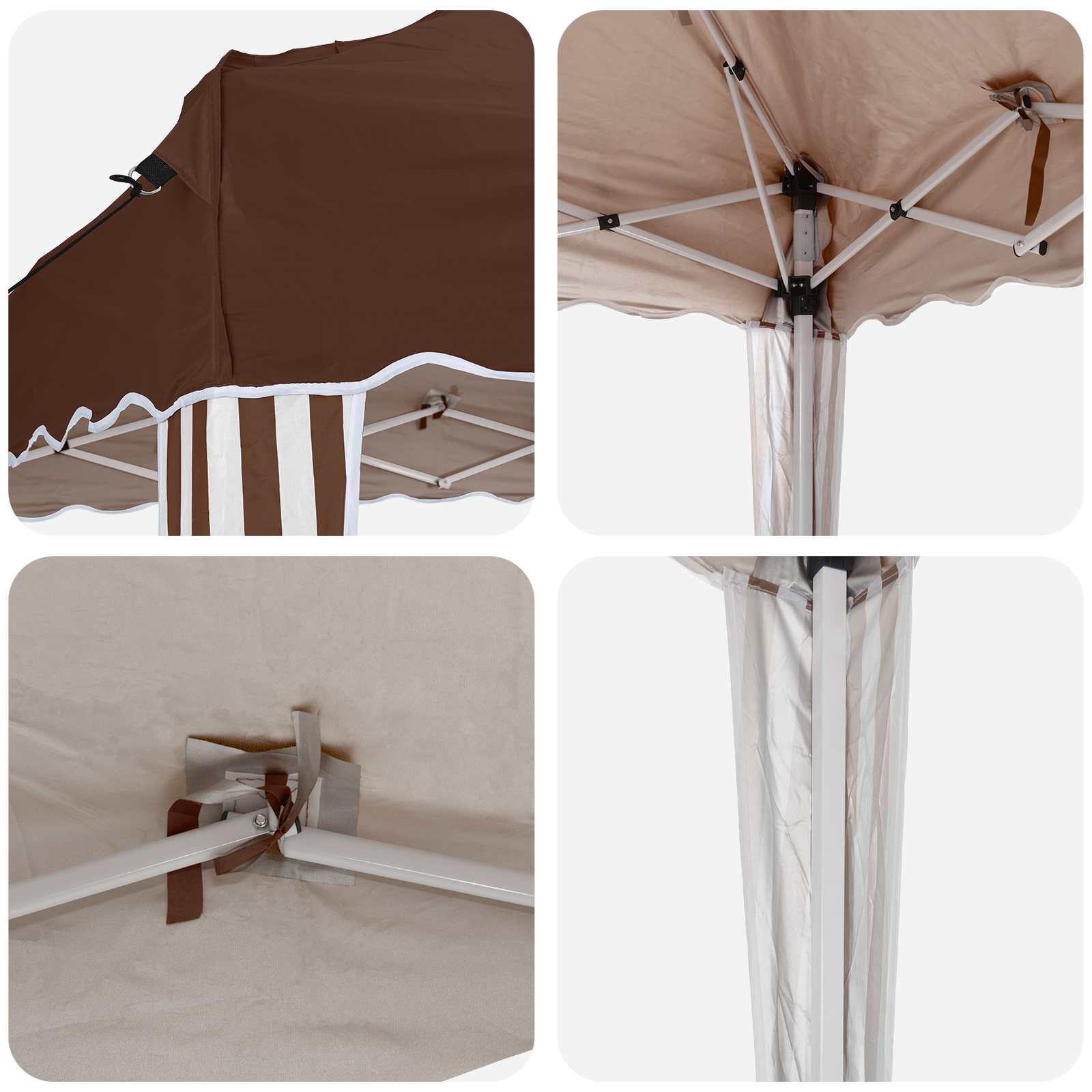 Pop-up Feesttent Bruin 195 x 195 x 245 cm is nu te koop bij PeponiXL, paradijselijk wonen!