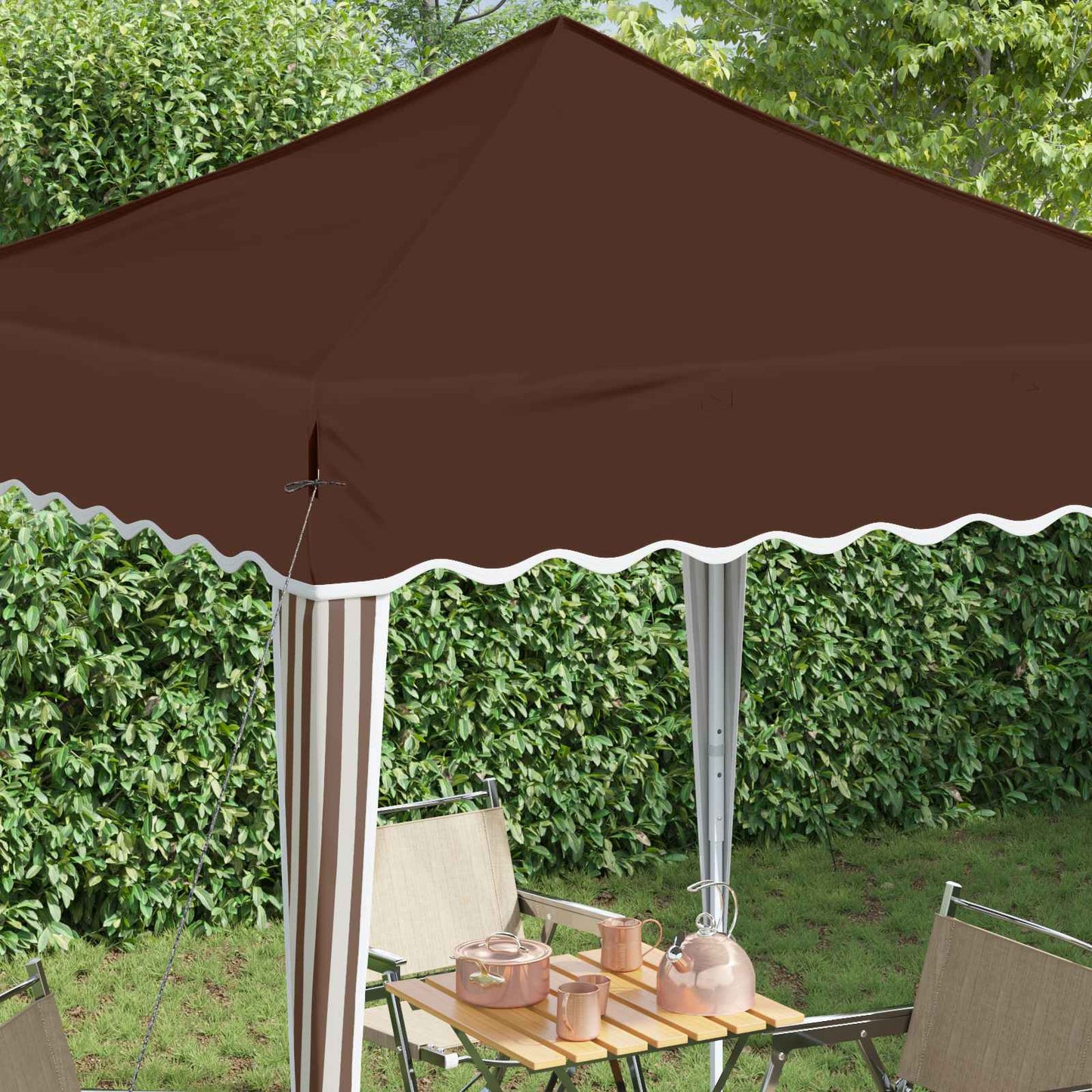 Pop-up Feesttent Bruin 195 x 195 x 245 cm is nu te koop bij PeponiXL, paradijselijk wonen!