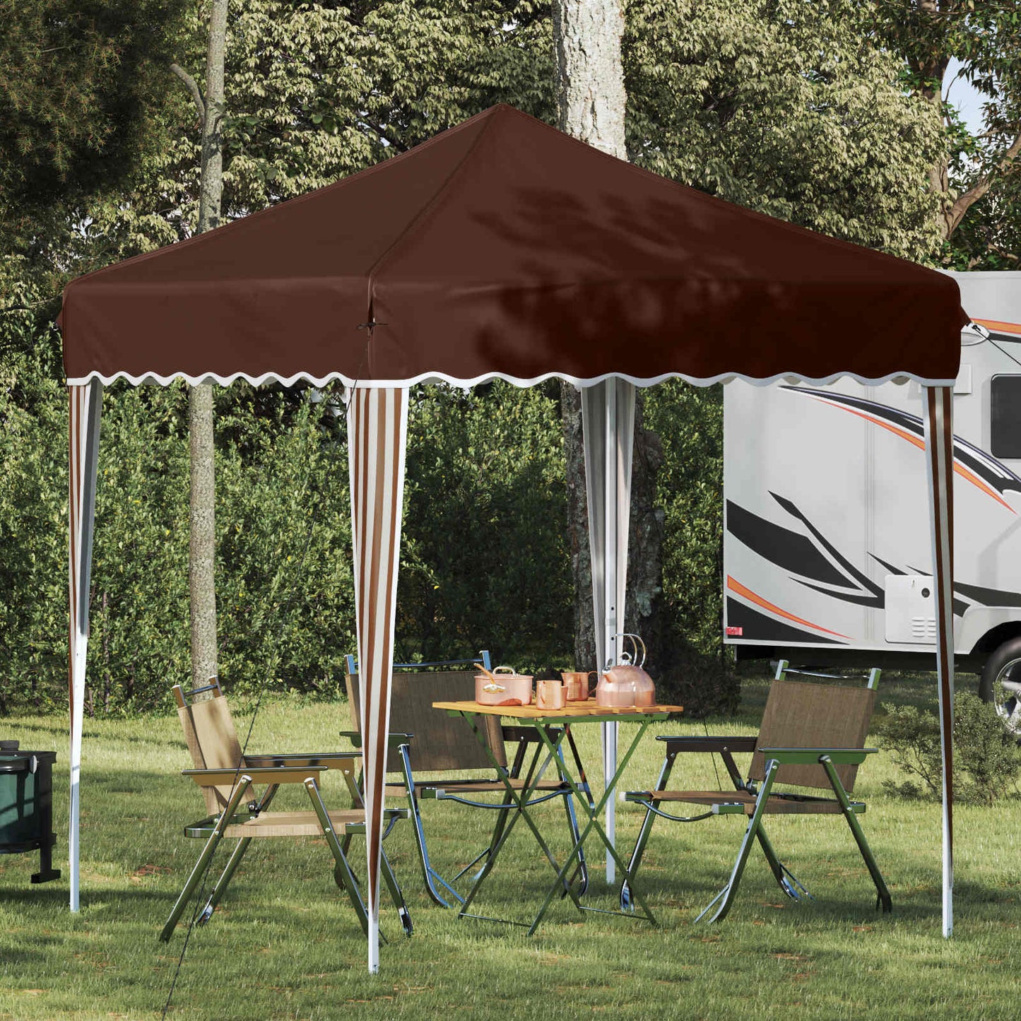 Pop-up Feesttent Bruin 195 x 195 x 245 cm is nu te koop bij PeponiXL, paradijselijk wonen!