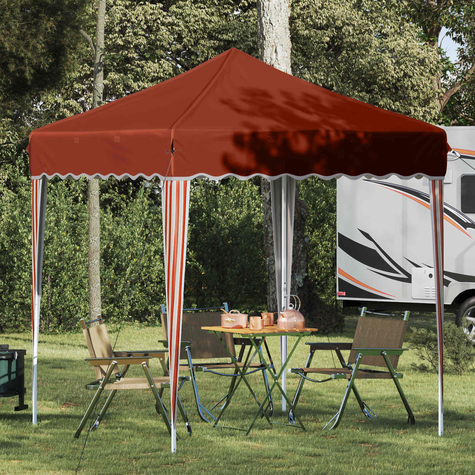 Pop-up Feesttent Terracotta 195 x 195 x 245 cm Oxford Stof is nu te koop bij PeponiXL, paradijselijk wonen!